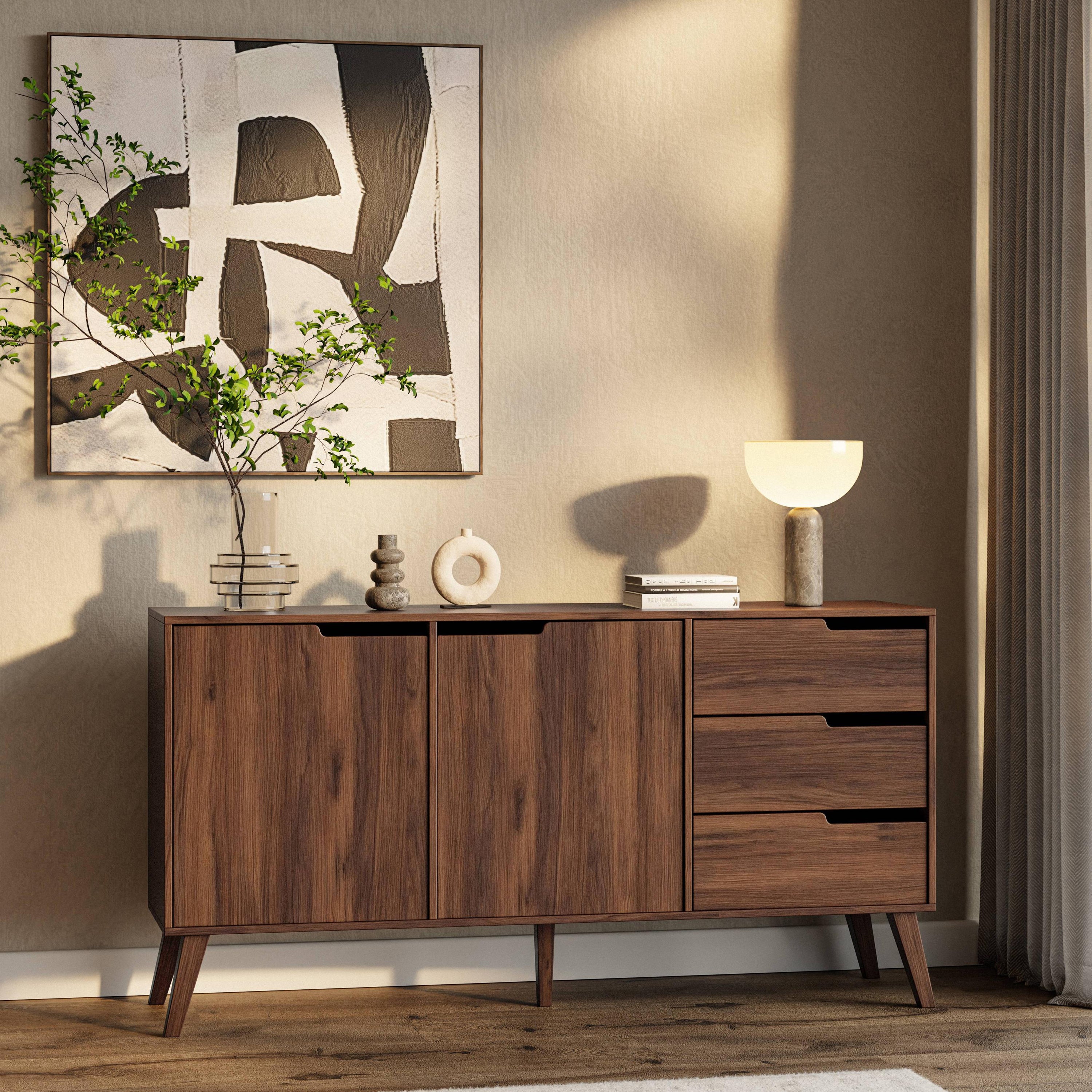 Blokker Nordo Dressoir - Walnoot