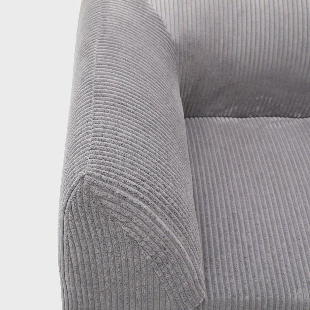 Sofa modułowa SVELA 3-osobowa szara piankowa sztruksowa 225x80x60,5 cm