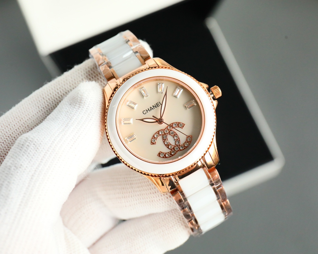 CHANEL🌸🌸🌸🌸 Crafted Jewellery Precision Ceramic Bracelet Diameter 35mm - Gold(1:1 replica) - Top club