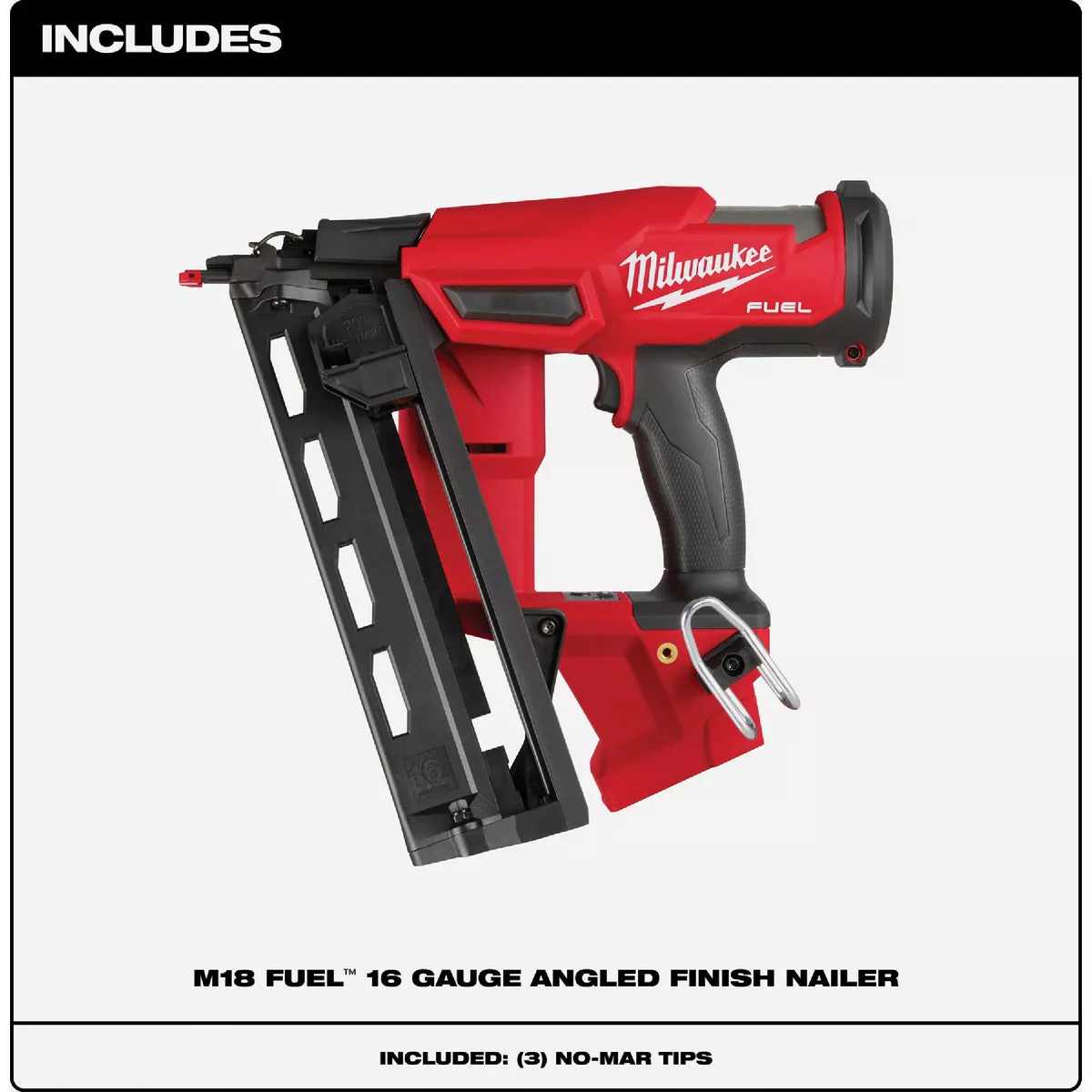 Milwaukee M18 FUEL Brushless 16-Gauge 2-1/2 In. Angled Cordless Finish Nailer (Tool Only)