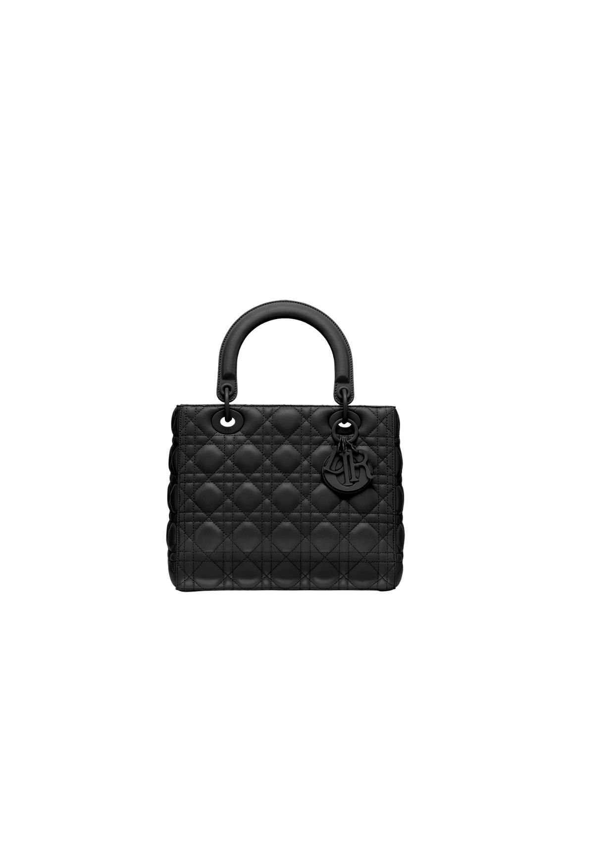 Christian Dior Medium Lady Dior Bag Matte Hardware Black Ultramatte For Women 9.5in/24cm CD M0565SLOI_M989