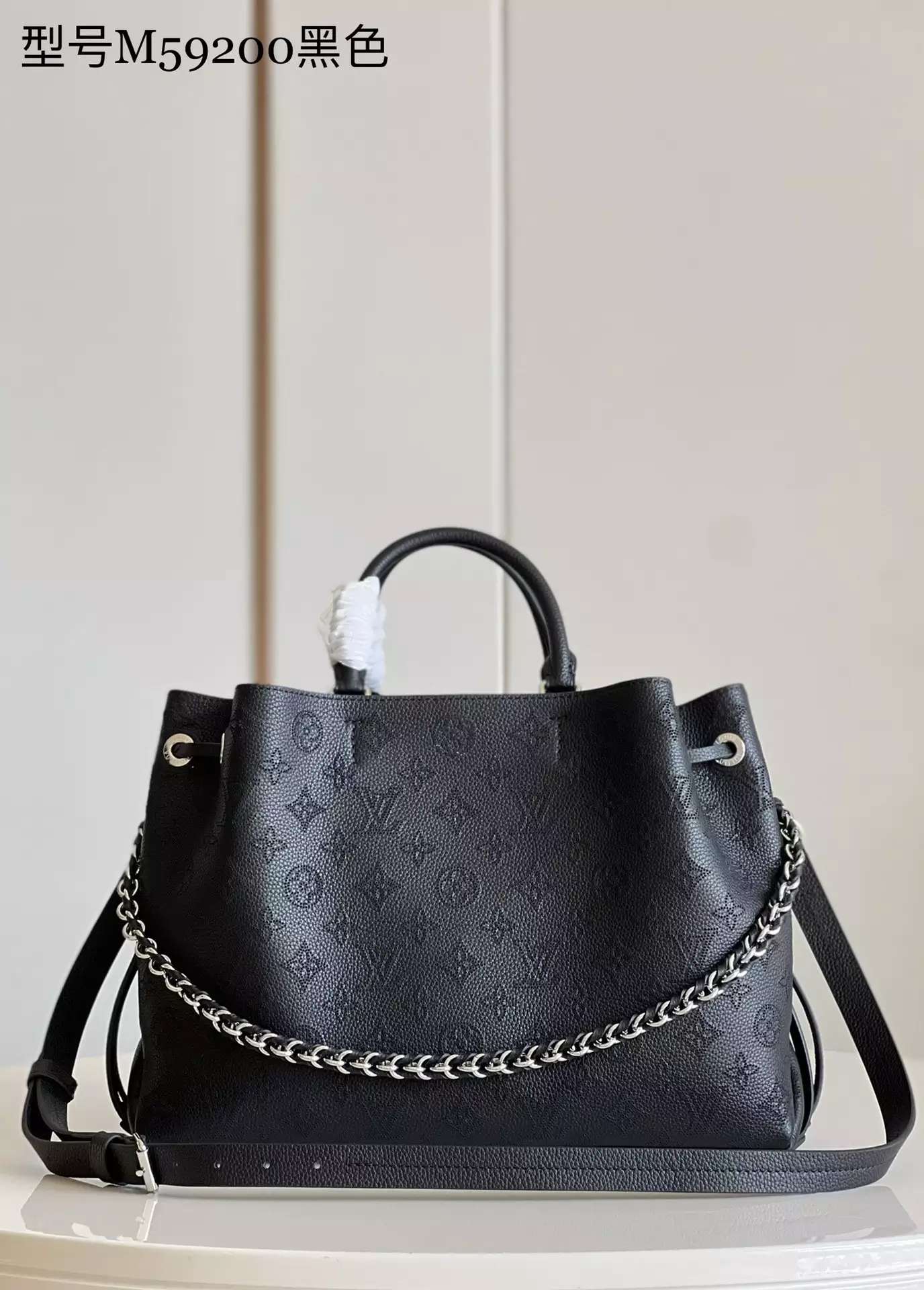 Bella Tote Black Mahina Calfskin1:1High-quality replica
