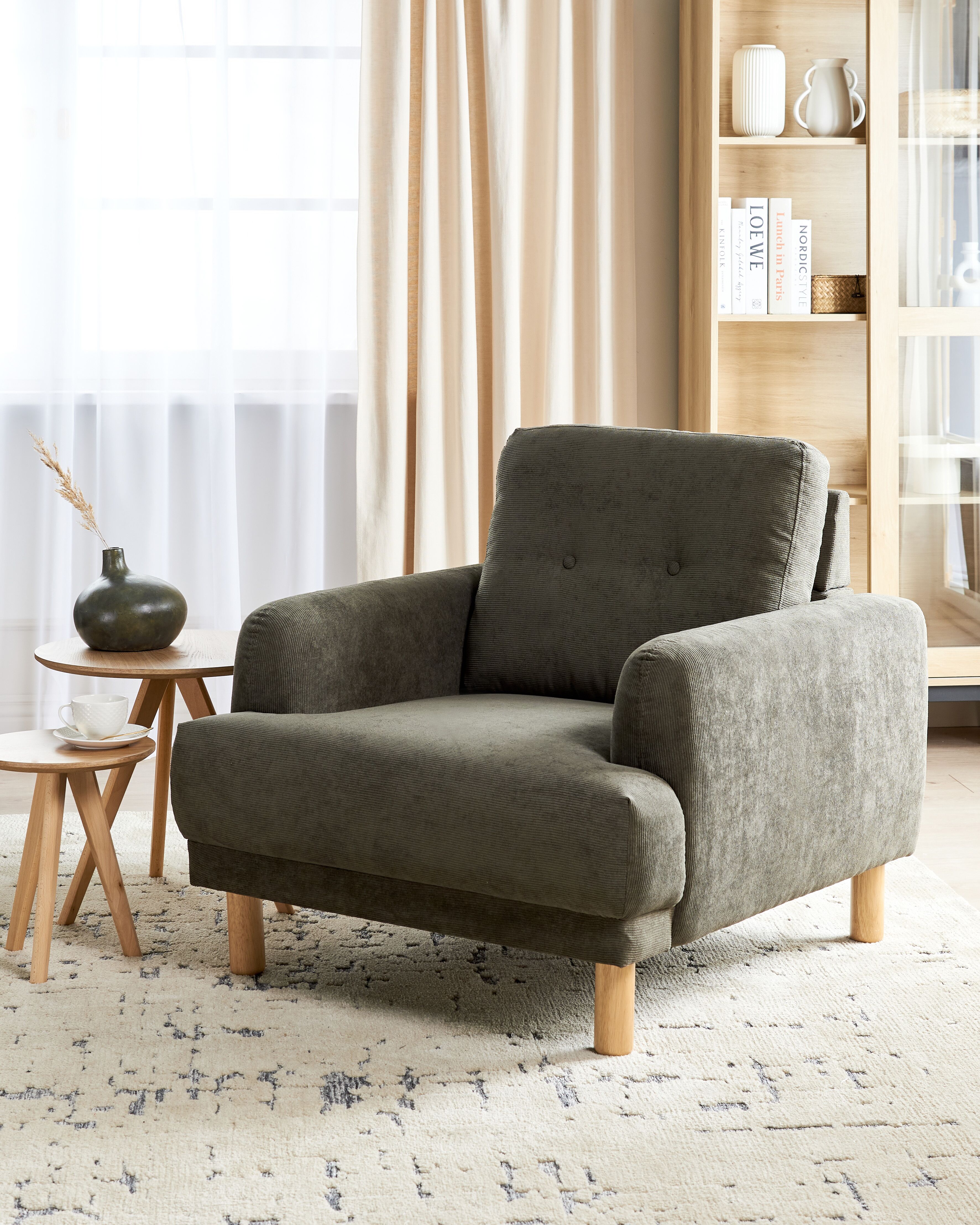 Armchair TUVE Corduroy Dark Green