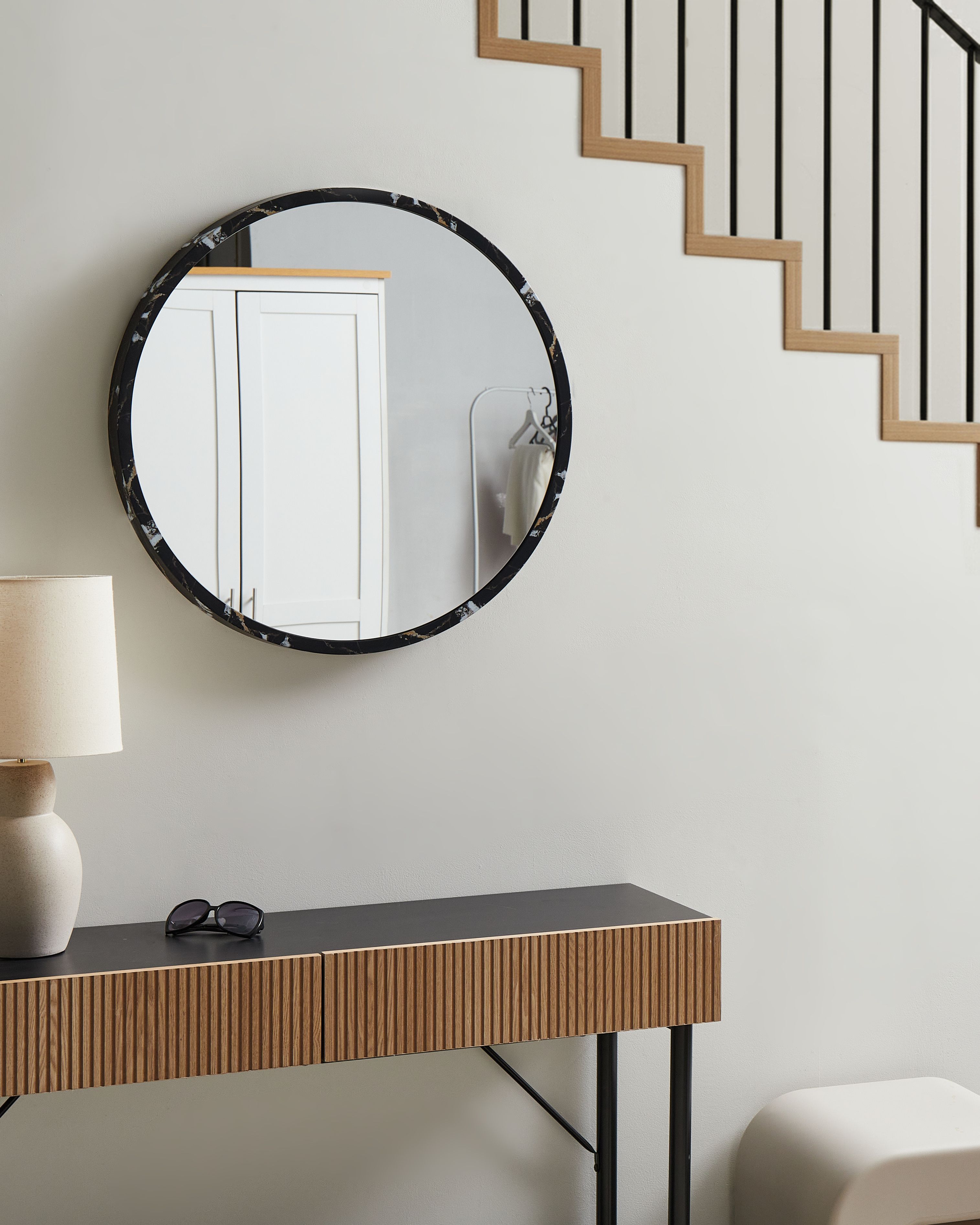 Wall Mirror MARTEL 69 cm 69 cm Black
