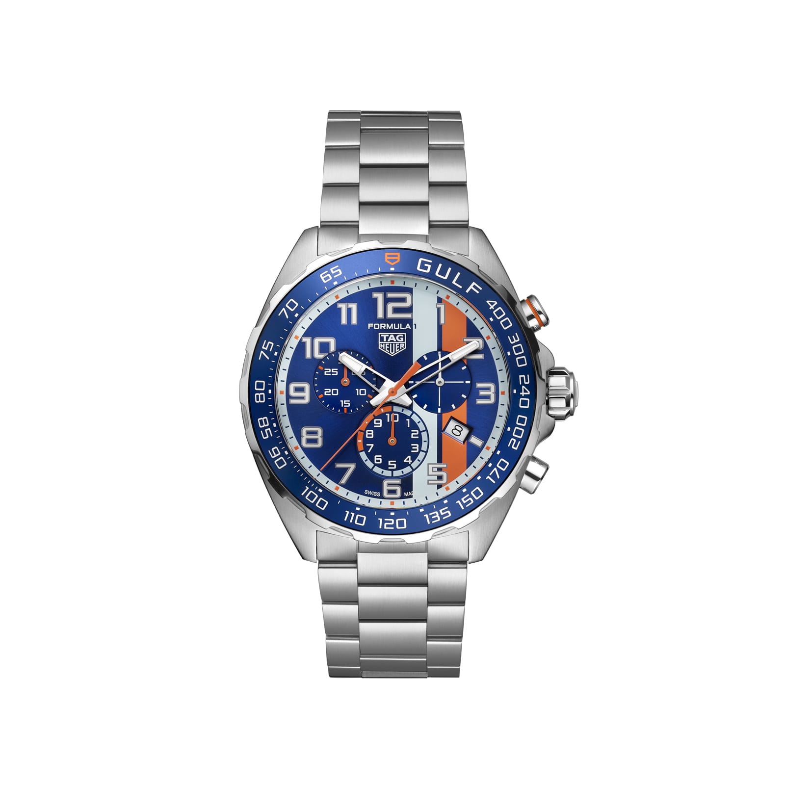 TAG Heuer Replica Watch Formula 1 Chronograph X Gulf Quartz 43 mm Steel(1:1 replica) - Top club