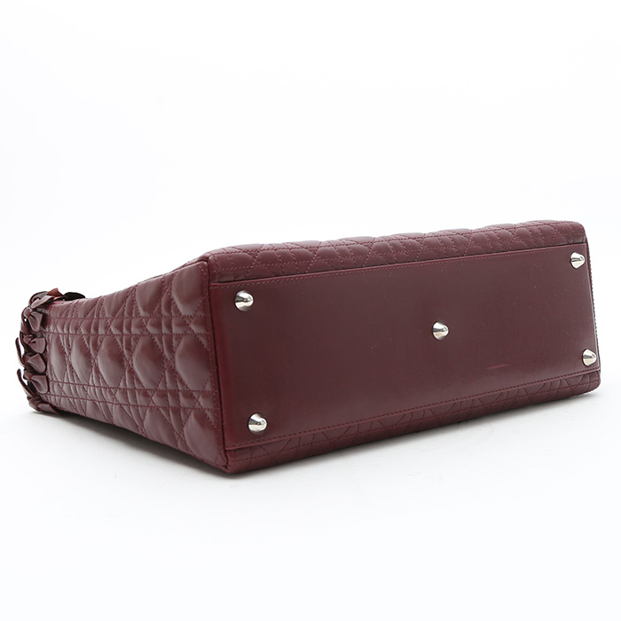 Dior Lady Dior large model handbag in burgundy leather cannage1:1High-quality replica