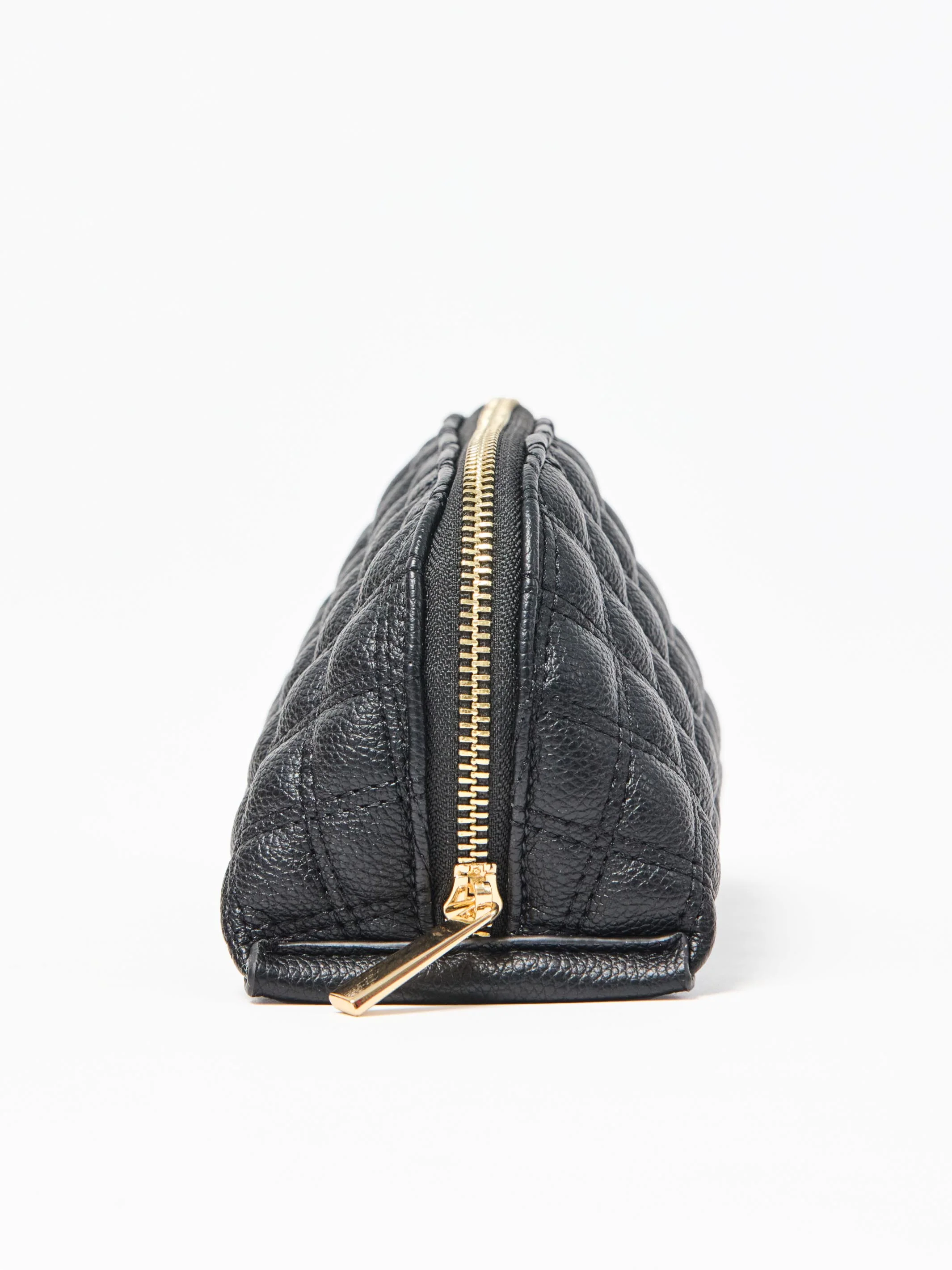 Small Quilted Essential Pouch | Black