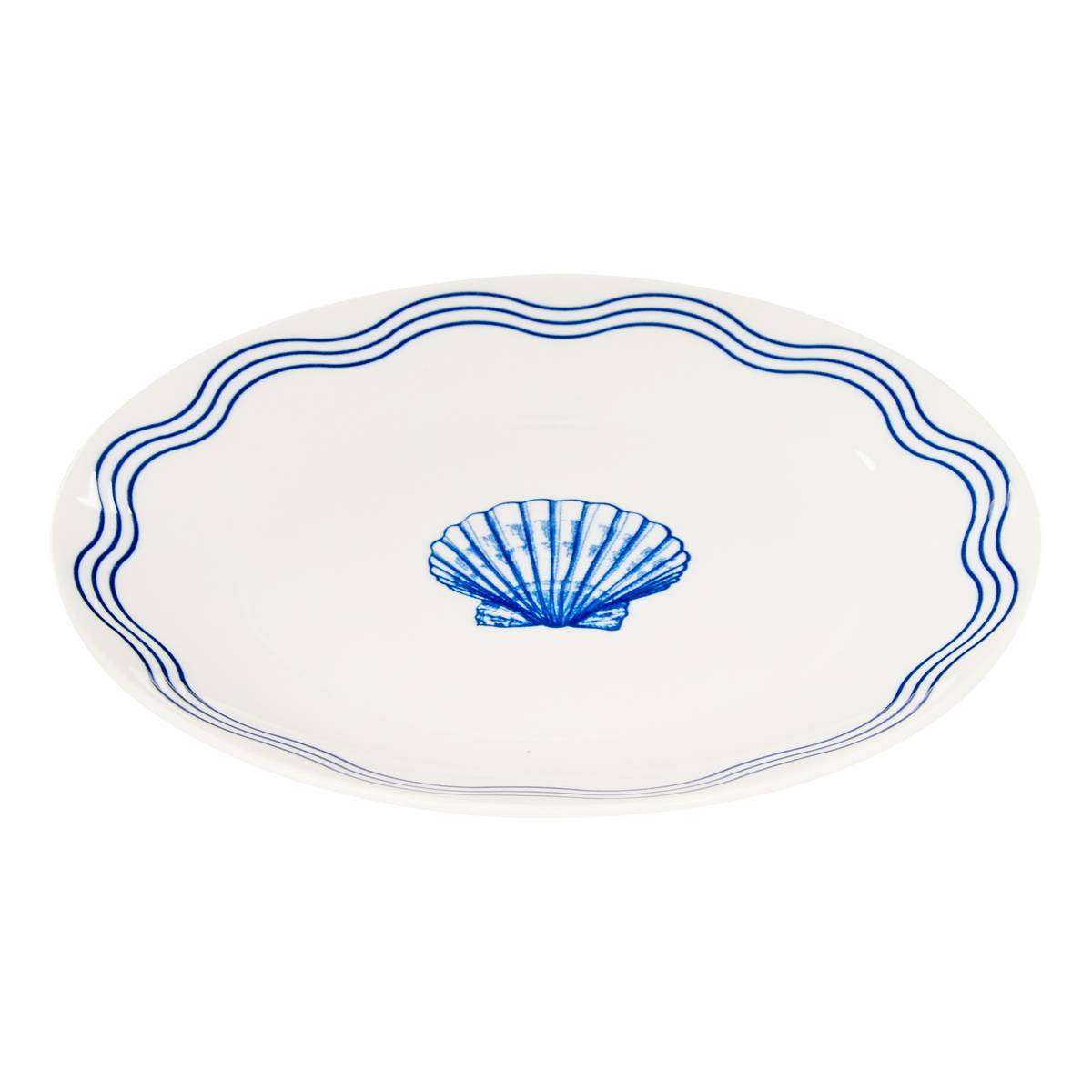 Set of 6 dessert plates "Oceania" Porcelain, D.19 cm