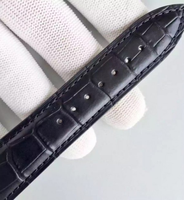 Replica Audemars Piguet Jules Audemars 15170 Roman numerals SS Black Dial Leather Strap A3120 - Top club