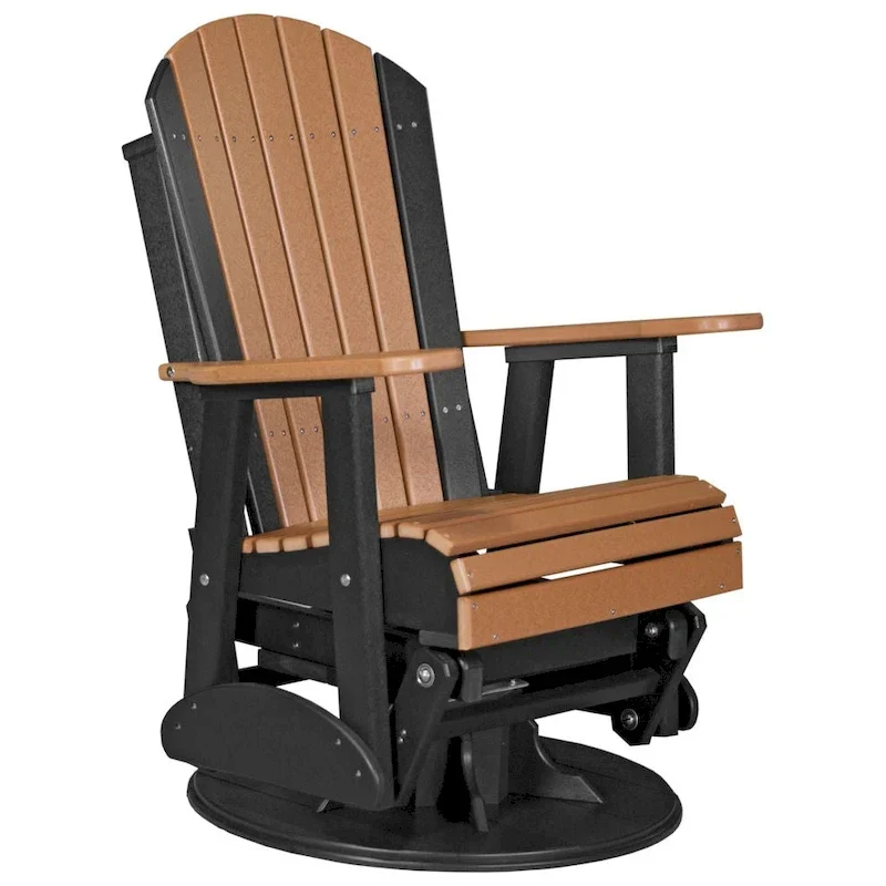 Poly Lumber Adirondack Swivel Glider Chair - 30W x 28D x 44H - Image 2 Poly Lumber Adirondack Swivel Glider Chair - 30W x 28D x 44H - Image 2