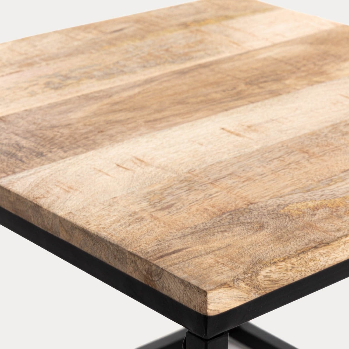 Zestaw stolików kawowych MAYA lite drewno mango + metal 110x60x45 cm/50x50x40cm