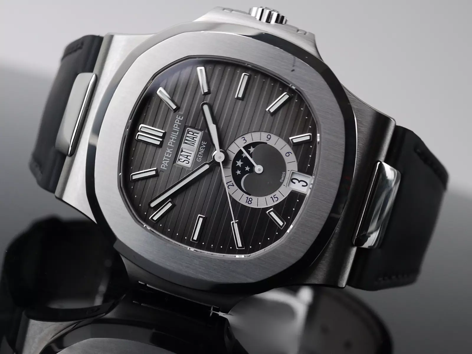 Patek Philippe - Rubber B strap for Nautilus 5726A SS(1:1 replica) - Elite Watch Atelier