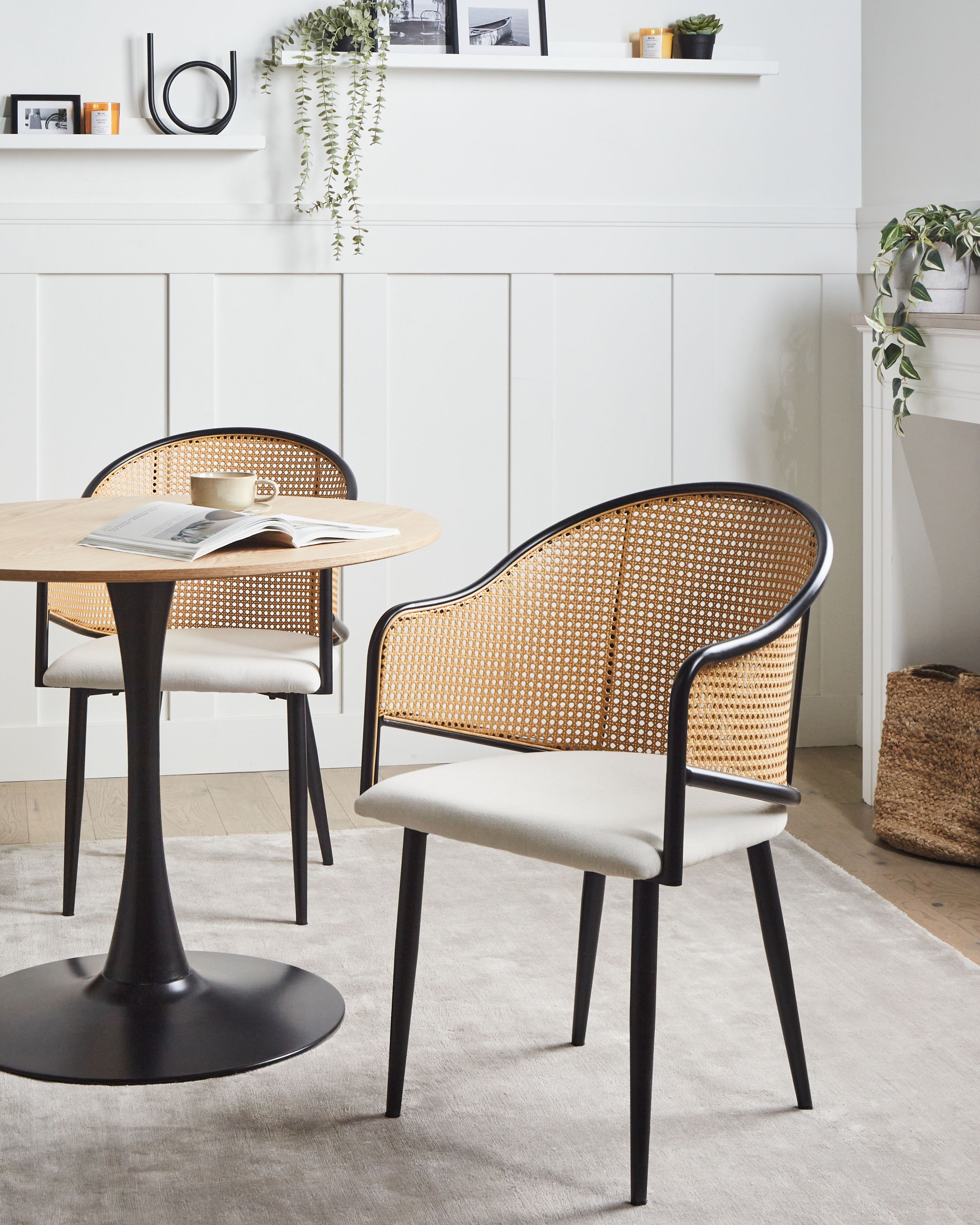 Set of 2 Dining Chairs WEIMAR Metal Black