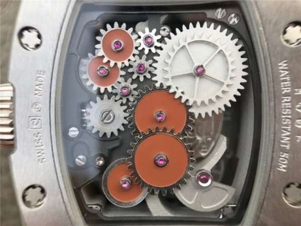 Replica Richard Mille RM018 Hommage a Boucheron SS Brown Skeleton Dial Black Rubber Strap 6T51 - Top club