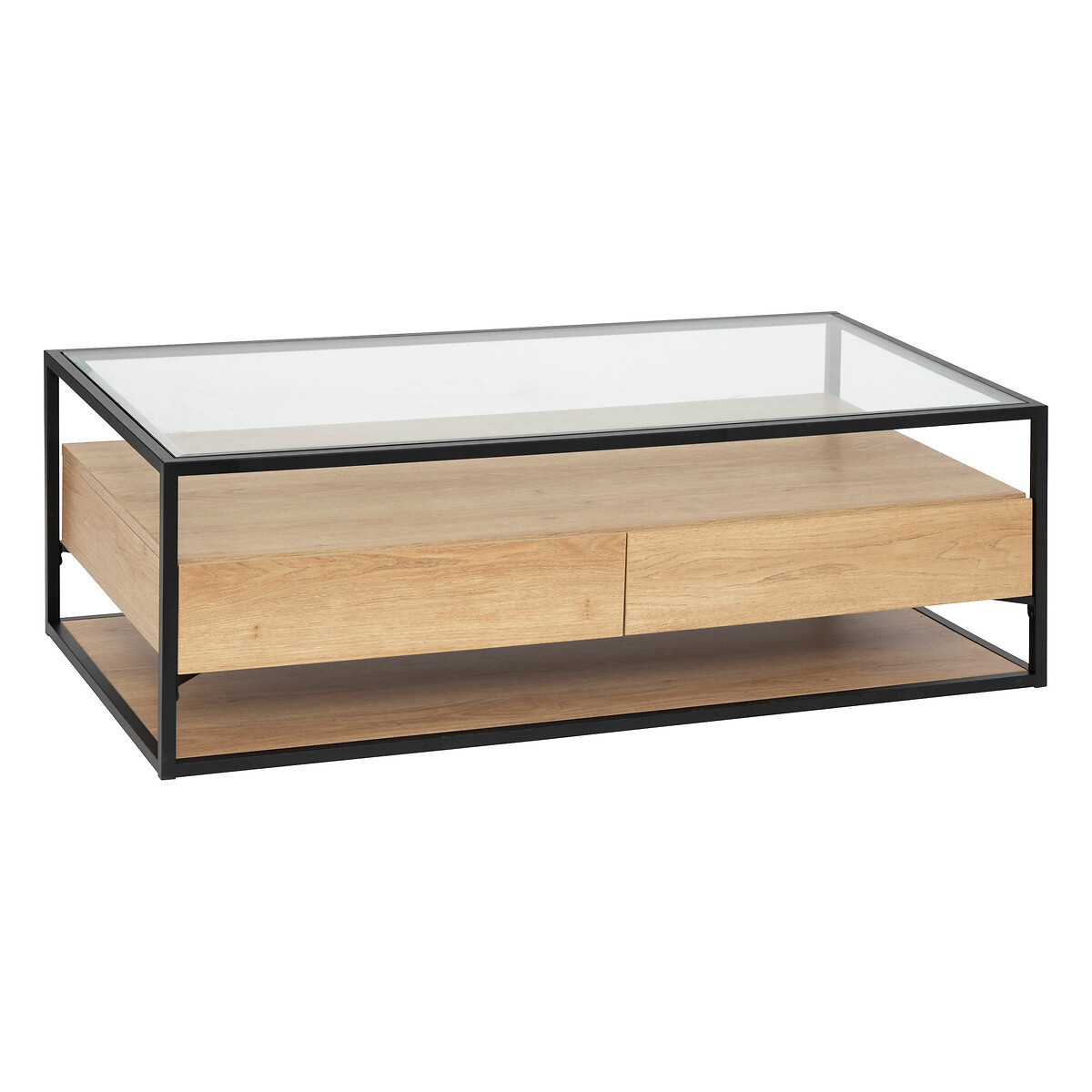 2-drawer coffee table "Aldea" Beige, 120x60x40 cm