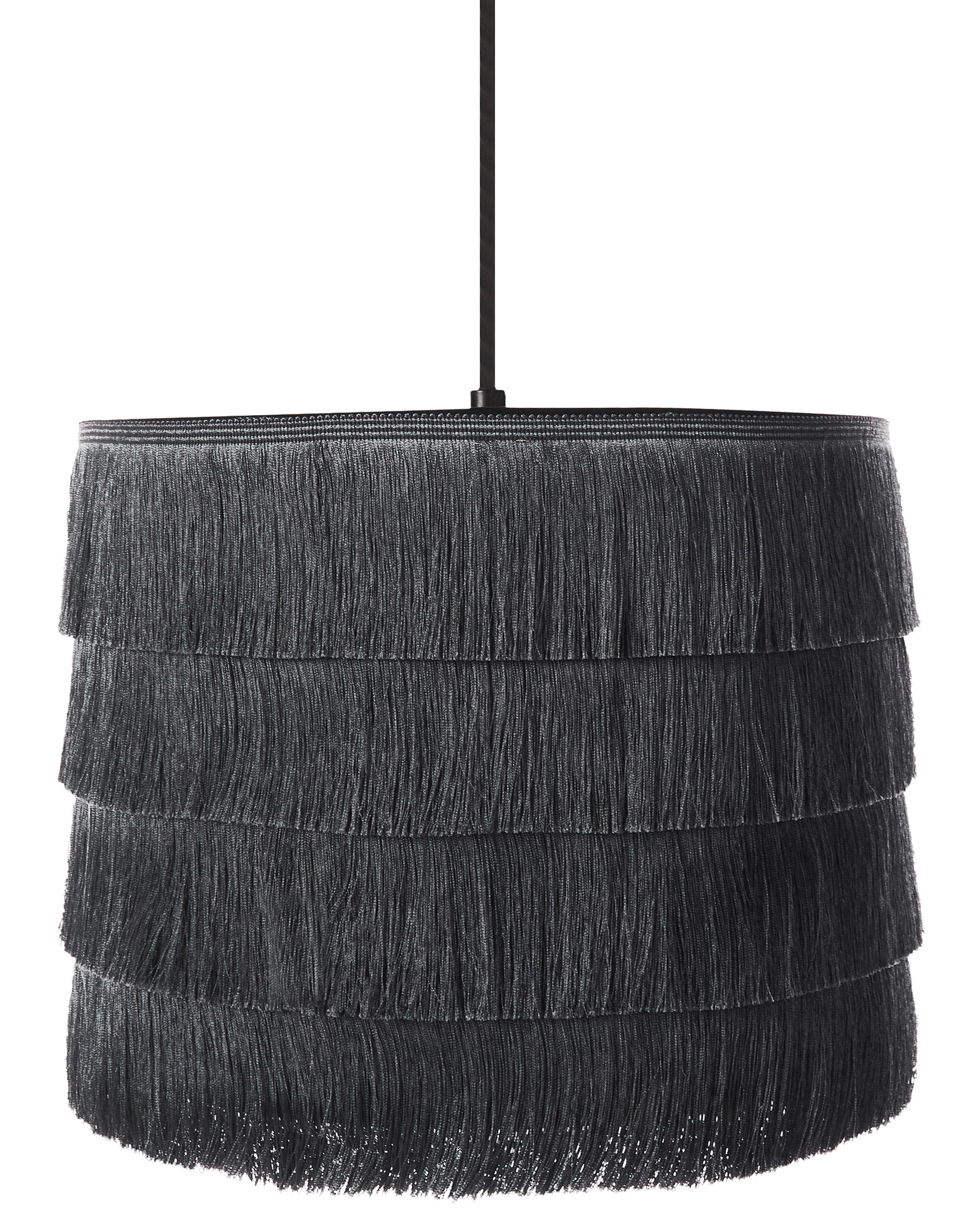 Pendant Lamp SUAPURE Fabric Black