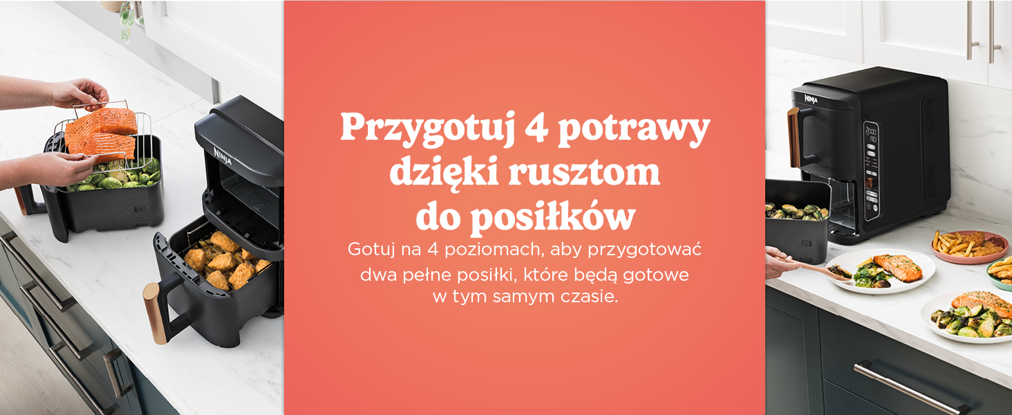 Ninja Double Stack XL Pionowa frytkownica beztłuszczowa z podwójną szufladą