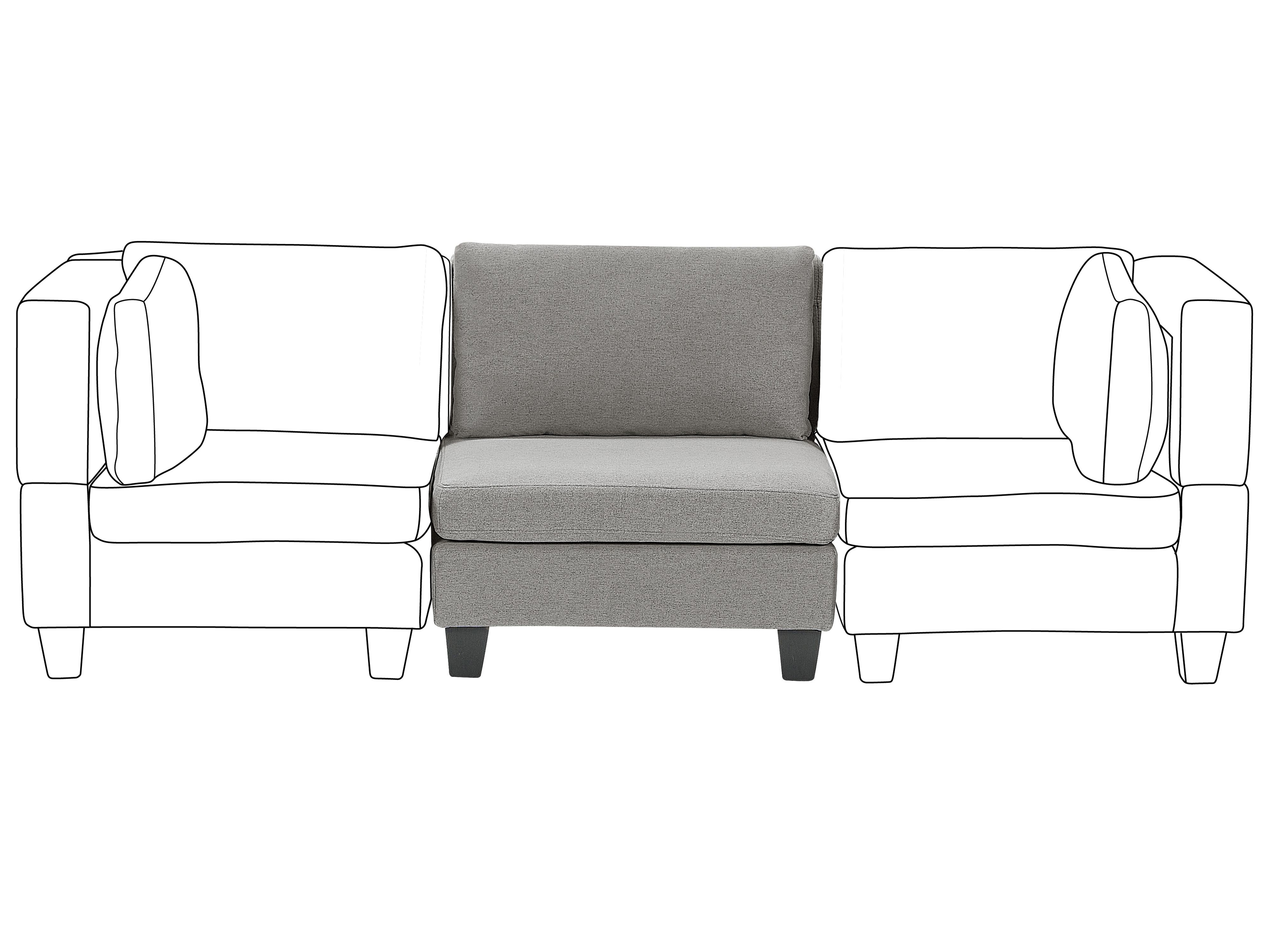 1-Seat Section UNSTAD Fabric Light Grey