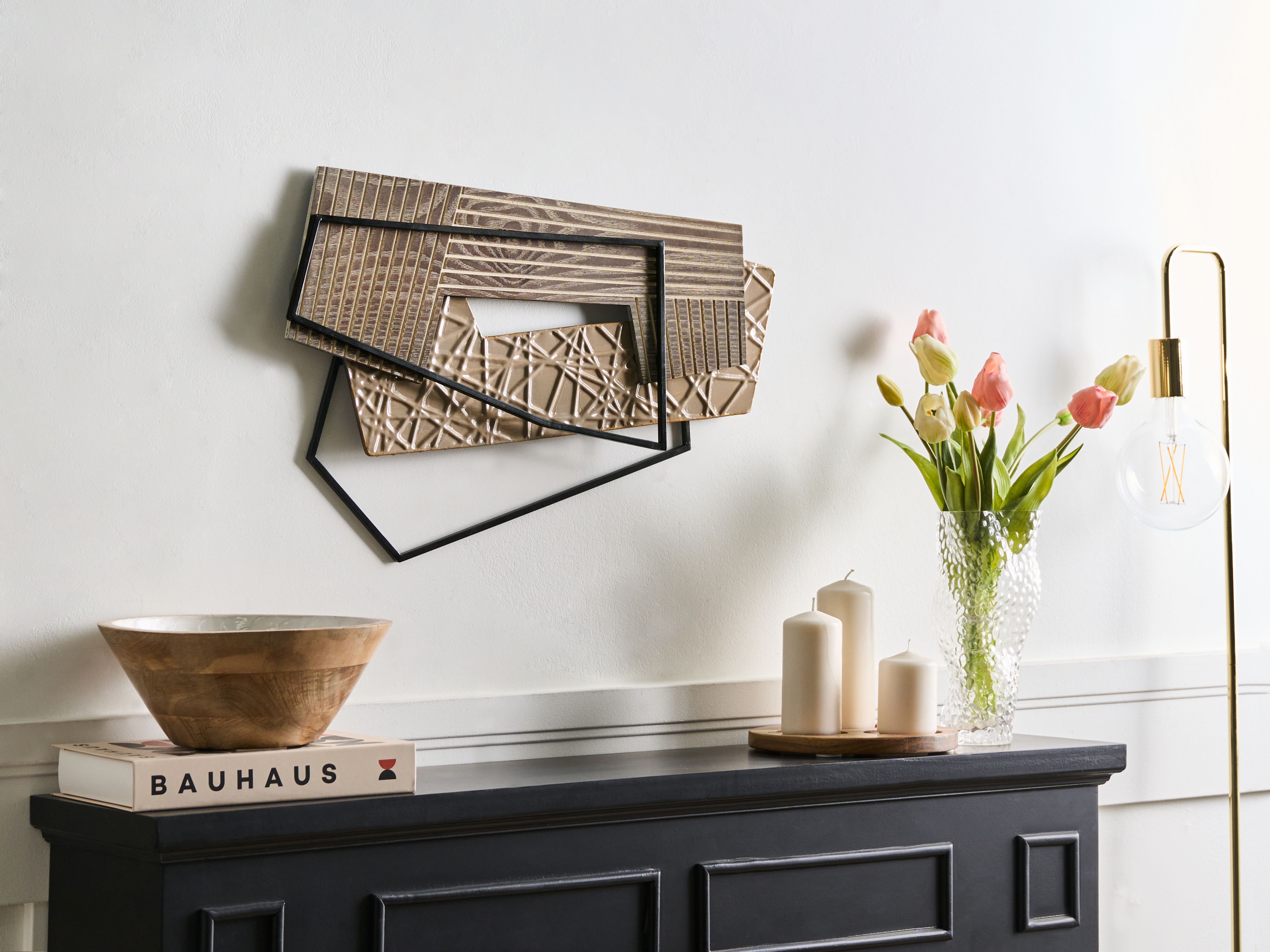 Wall Decor ENNIS Metal 36 cm Brown