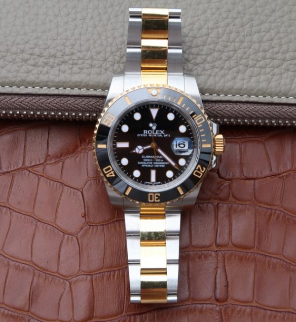 Replica Rolex Submariner 116613 LN Noob Black Dial SS/YG Bracelet A3135 - Top club