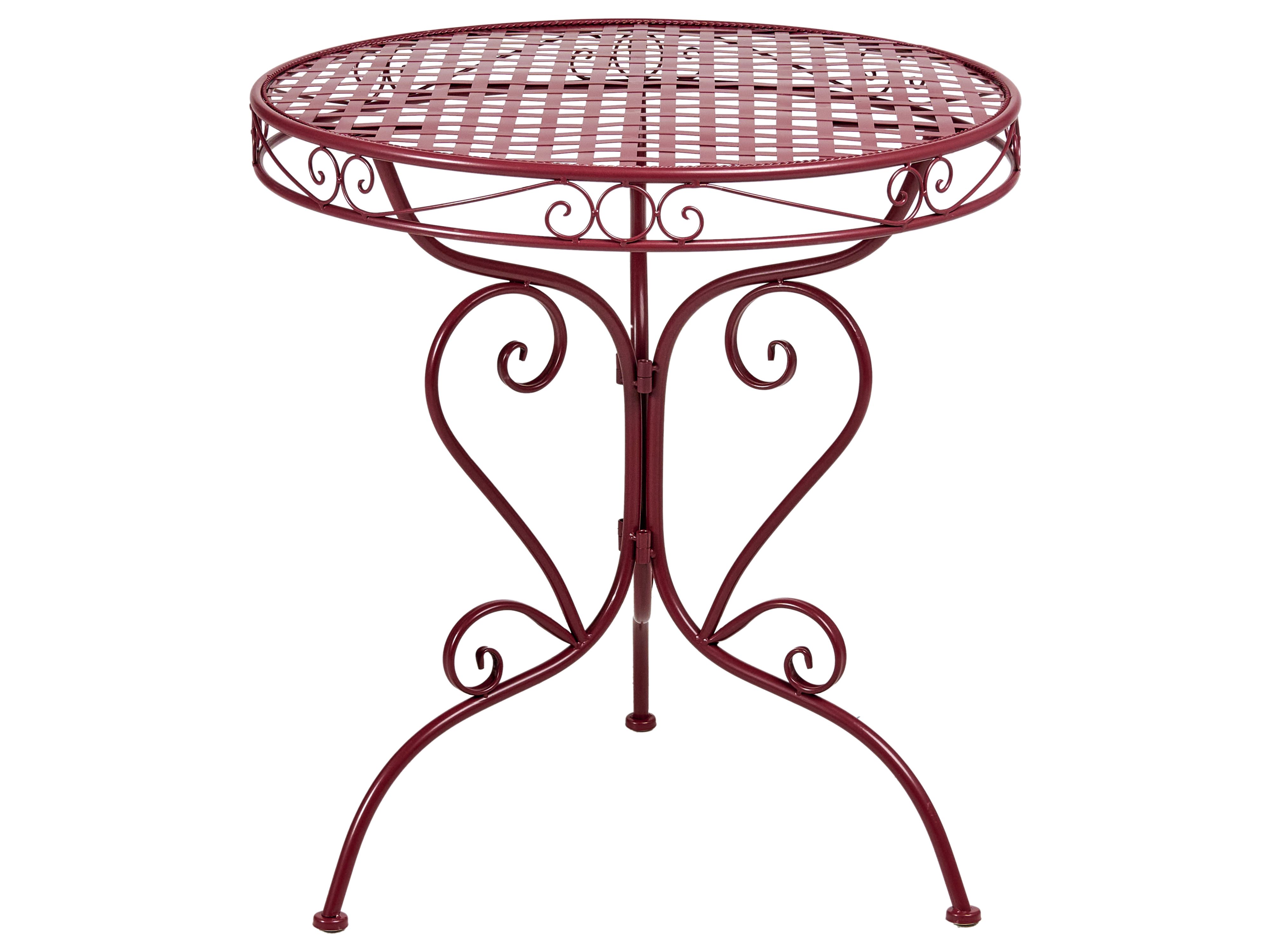 Bistro Table ALBINIA 70 cm 70 cm Metal Burgundy