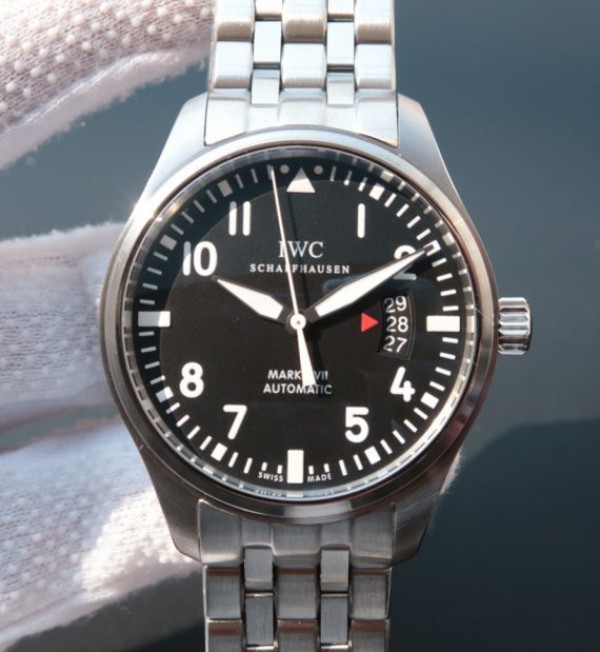 Replica IWC MKF Mark XVII Black Dial SS Bracelet A2892 - Top club