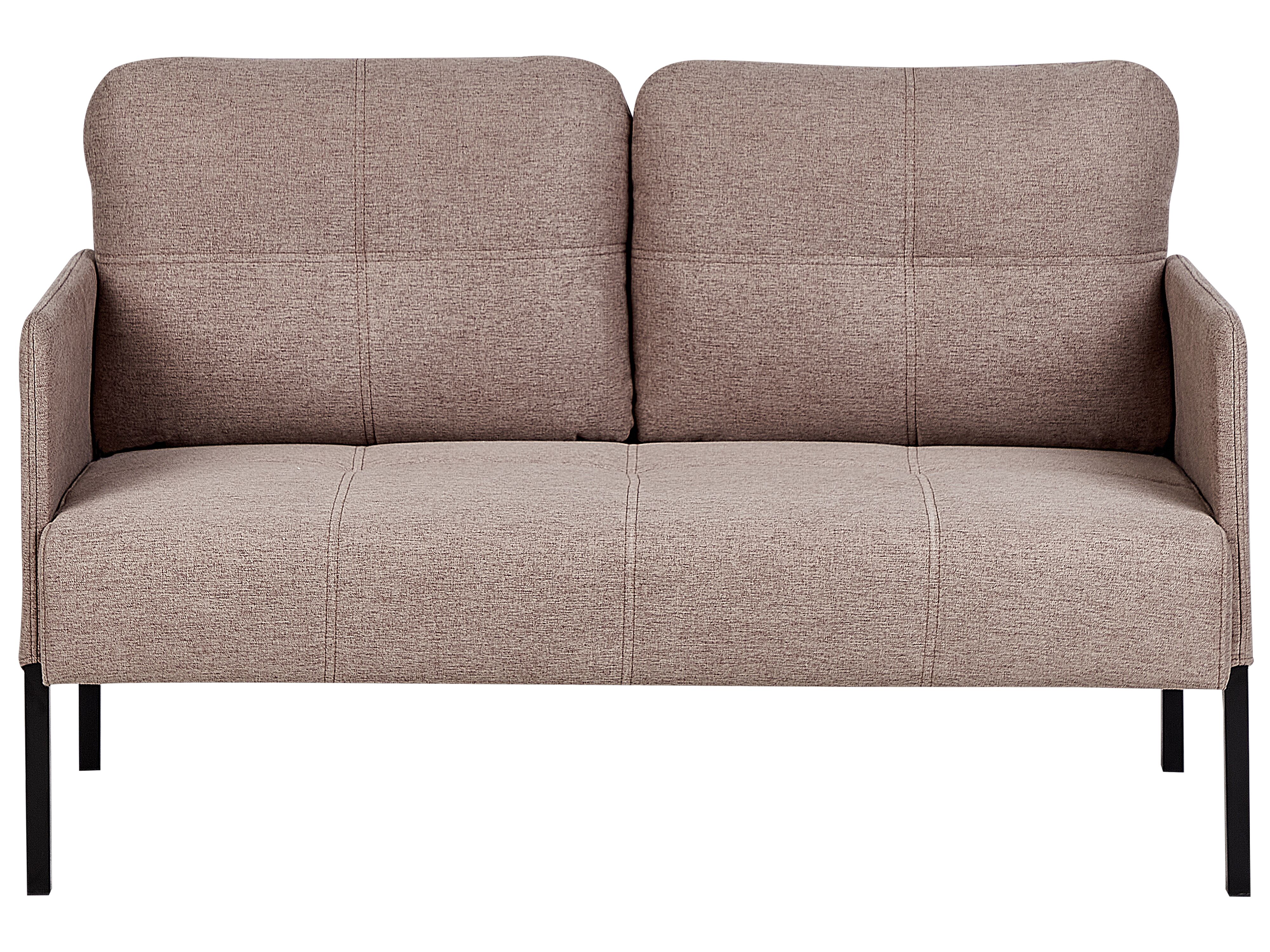 Sofa 2 Seater LAHTI Fabric Light Brown