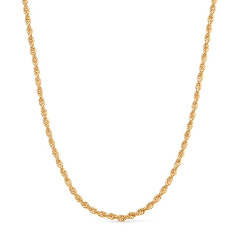 Gold 2.1mm Rope Chain Necklace - MIDNIGHT VELVET CATALOG