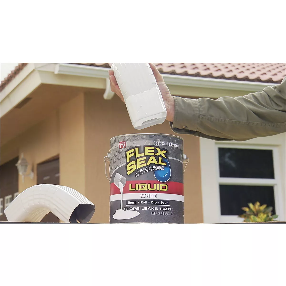 FLEX SEAL 1 Gal. Liquid Rubber Sealant, White