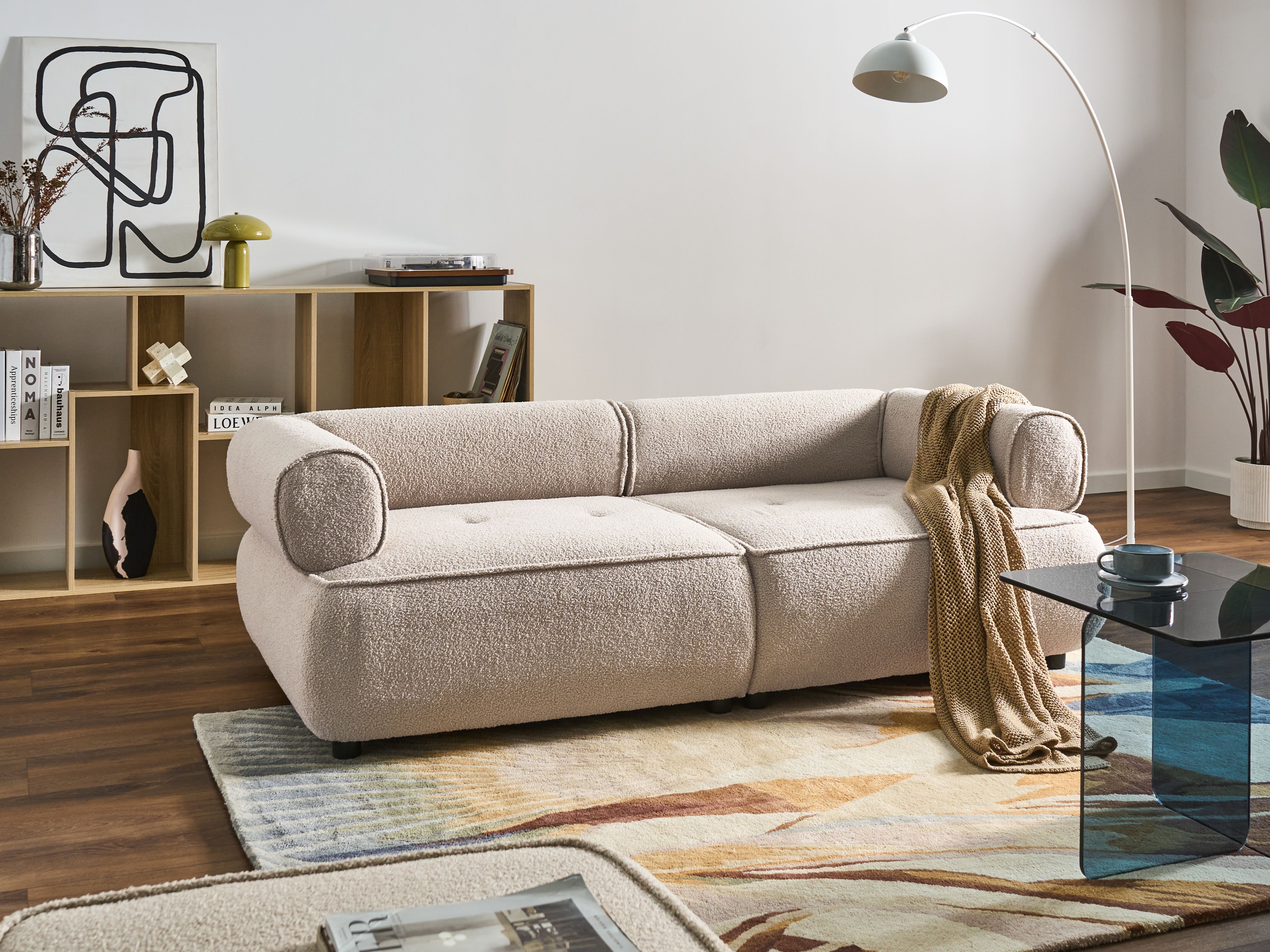 Sofa 3 Seater SALLA Boucle Beige