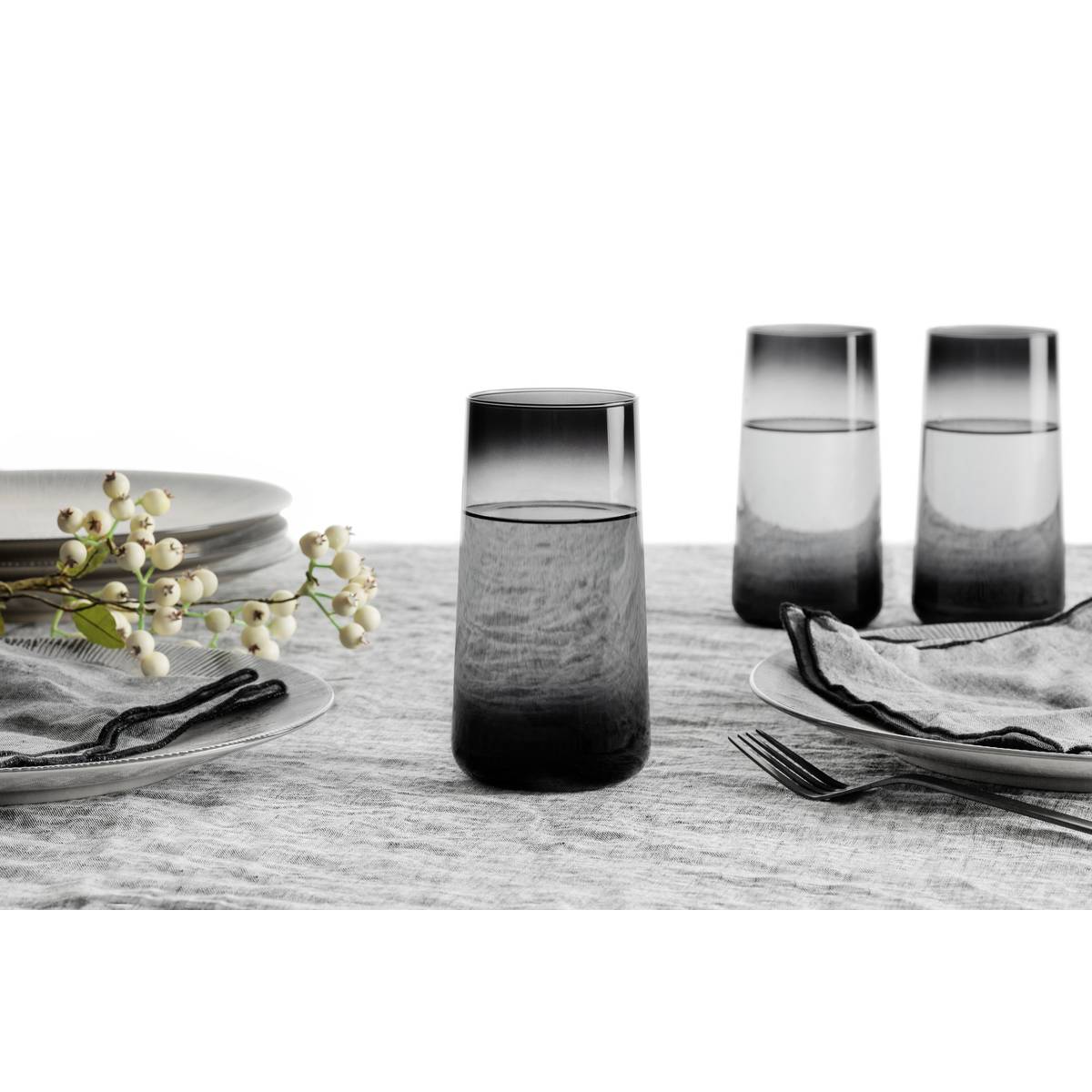 Set of 6 tall "Inu" tumblers 540 ml, Gray