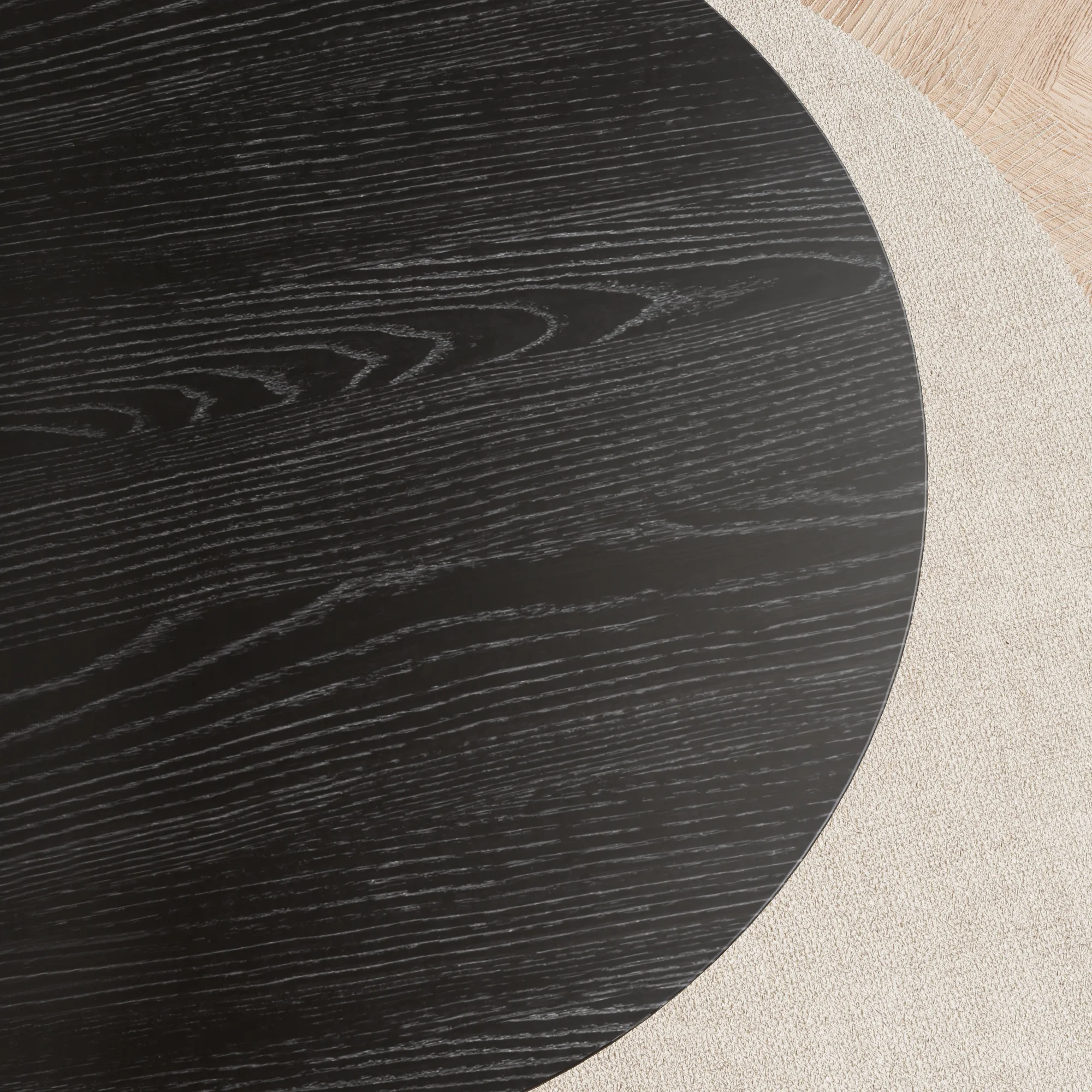Rophefx 35.4" Solid Wood Round Dining Table with Handcrafted Relief Pedestal,Circle Dining Table,Walnut - Image 14