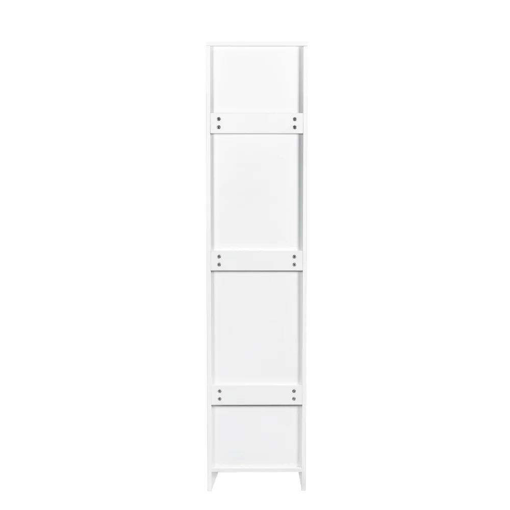 Stackable Wall Cabinet,Solid Wood Storage Cabinet with Adjustable Shelves and Doors,Console Table Side Table for Hallway,Sideboard Buffet Cupboard for Kitchen, 15.75" D x 15.75" W x 70.87" H, White - Image 6
