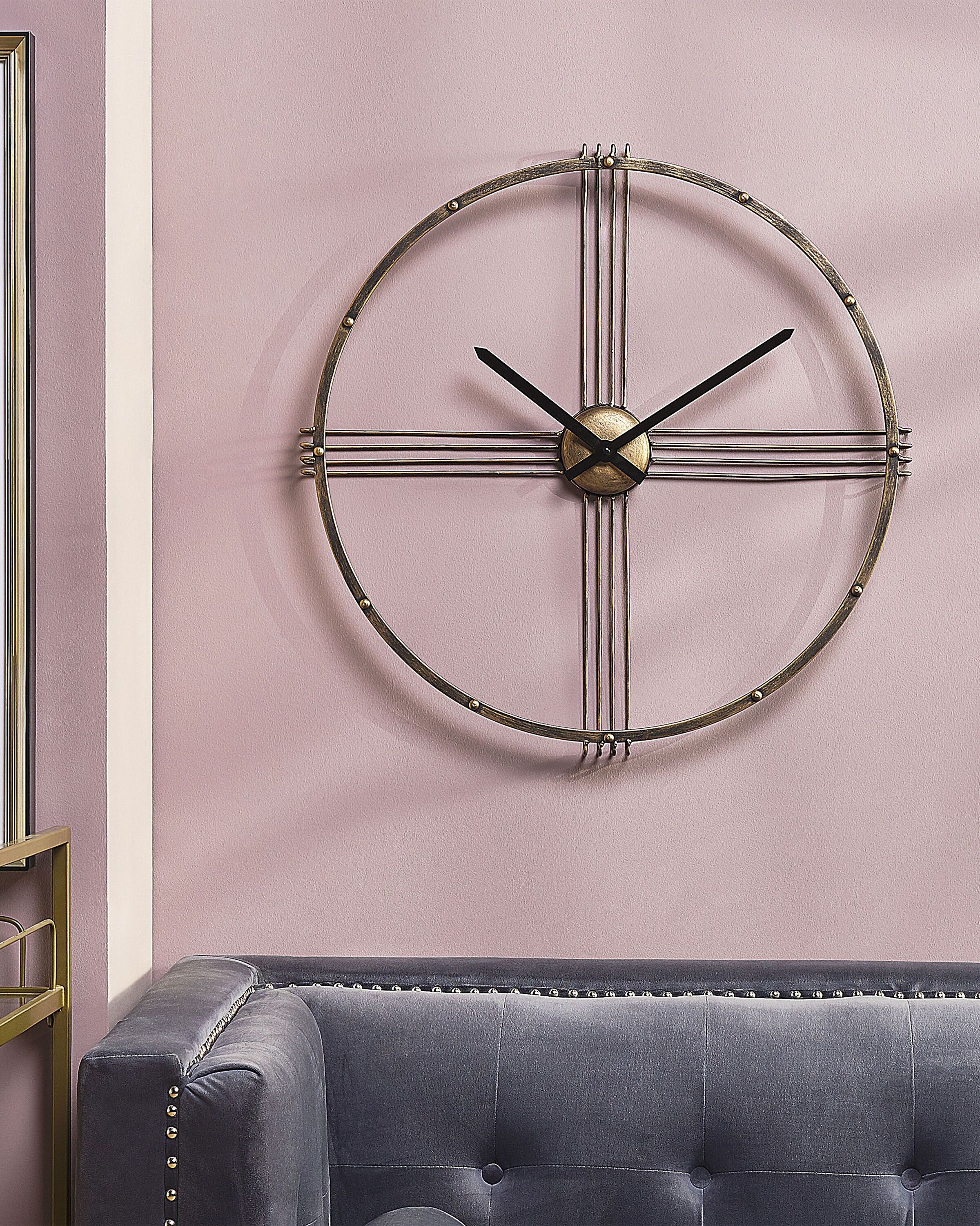 Wall Clock ASCONA 64 cm Metal Gold