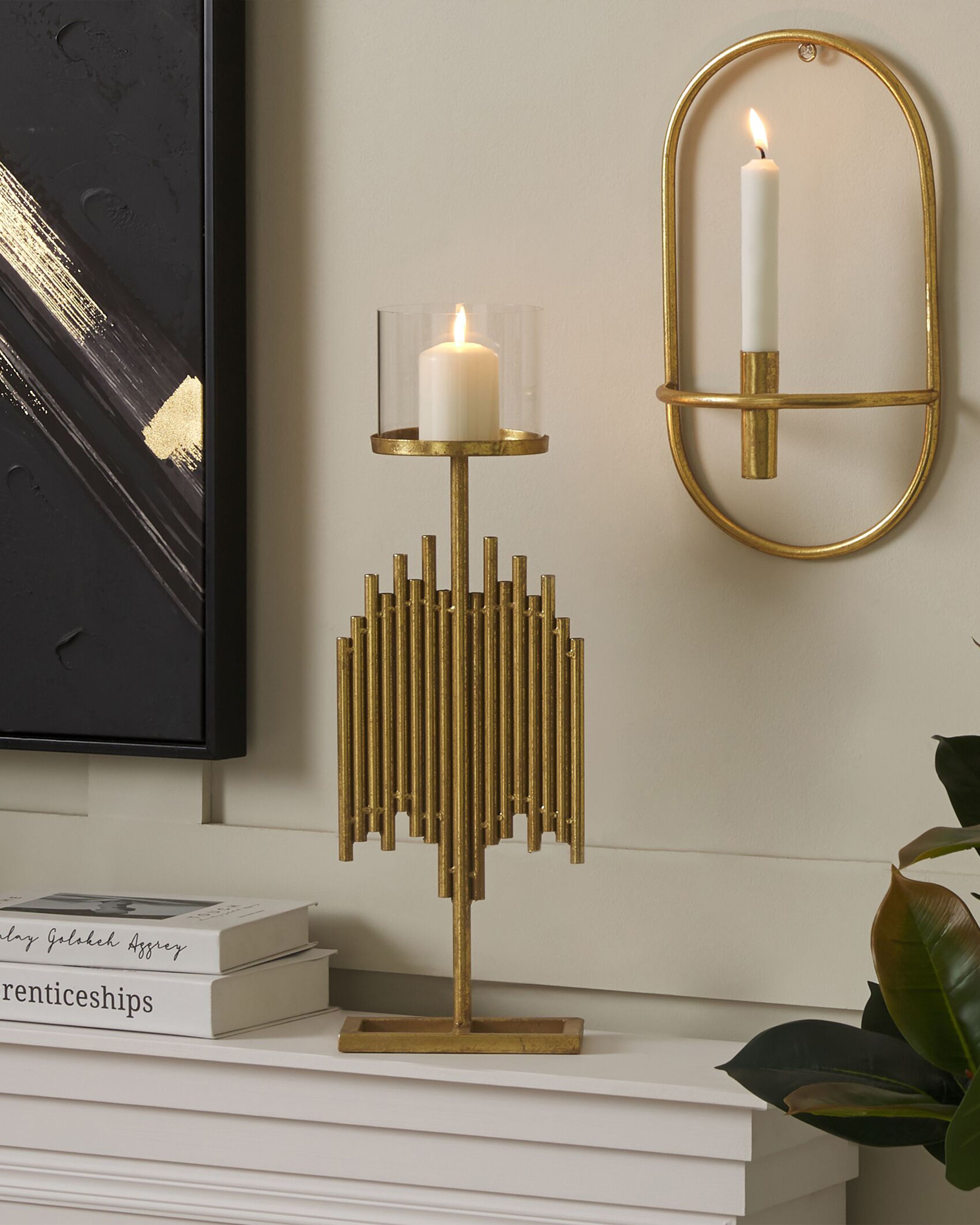 Candle Holder NIAS Metal 53 cm Gold