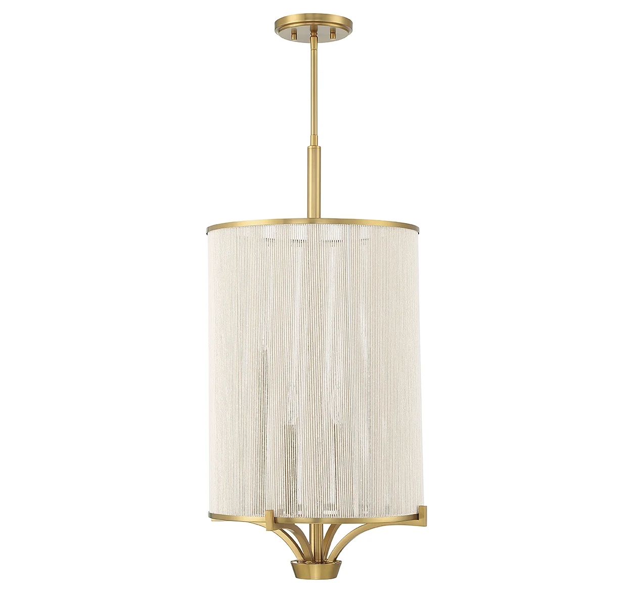 Warm Brass Four Light Chandelier from the Wynwood Collection