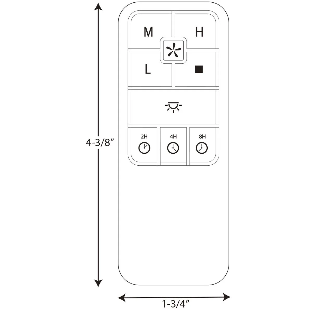 P2667-31-Progress Lighting-AirPro Fan Control - Ceiling Fan Wifi Remote Control