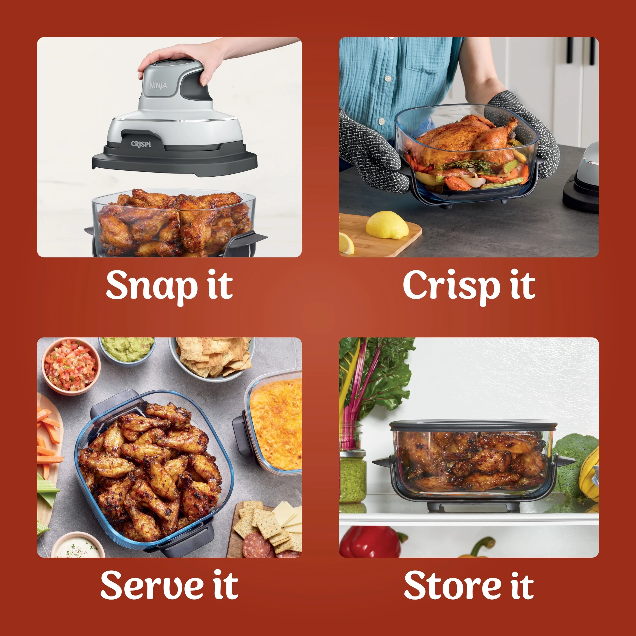 Ninja Crispi 3-in-1 Portable Cooking System with 4 QT TempWare Container - Image 6