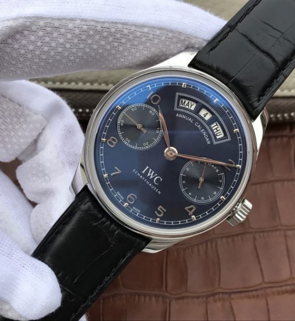 Replica IWC YLF Portuguese Annual Calendar IW503502 Blue Dial A52850 - Elite Watch Atelier