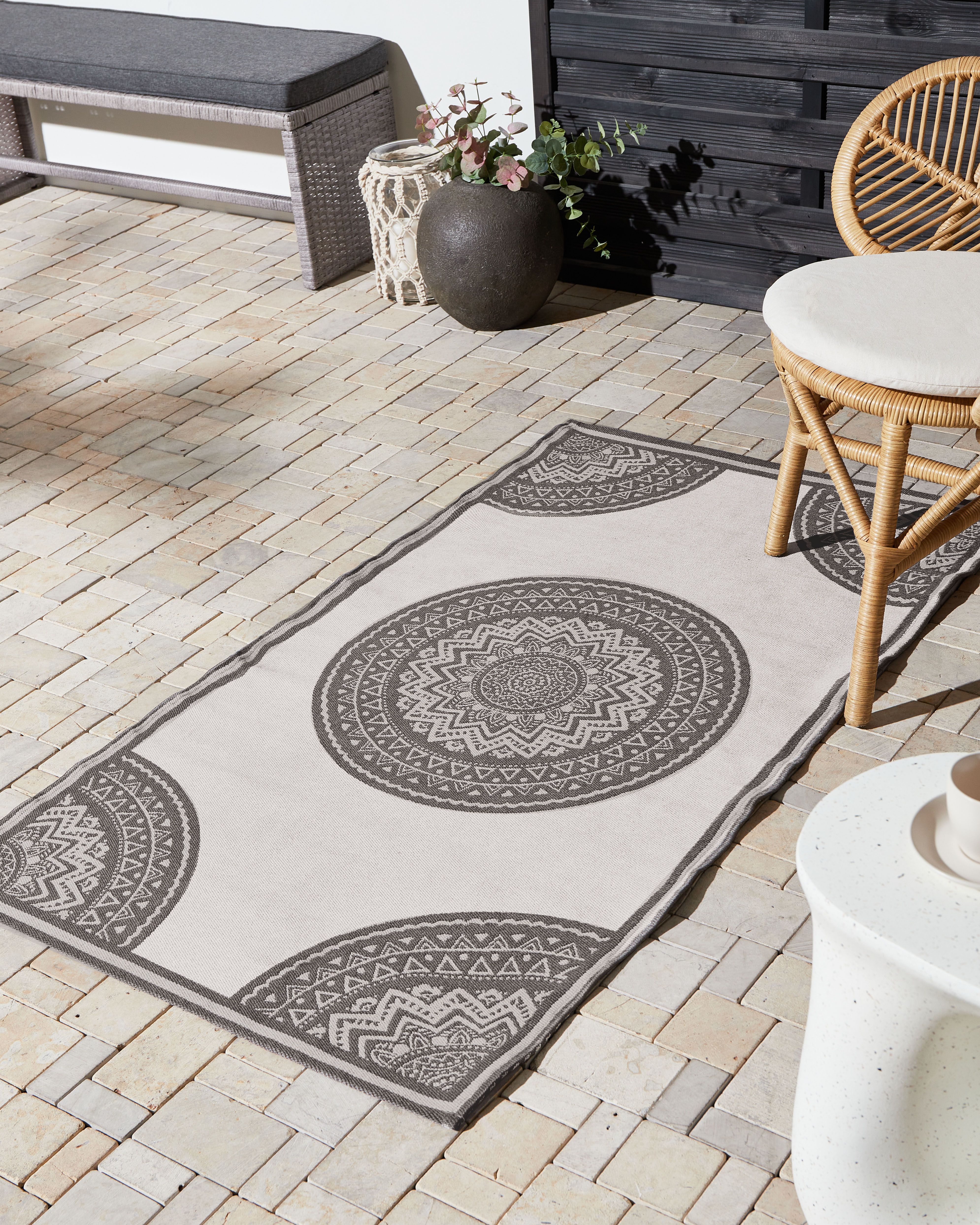 Outdoor Rug NELLORE Grey 80 x 150 cm