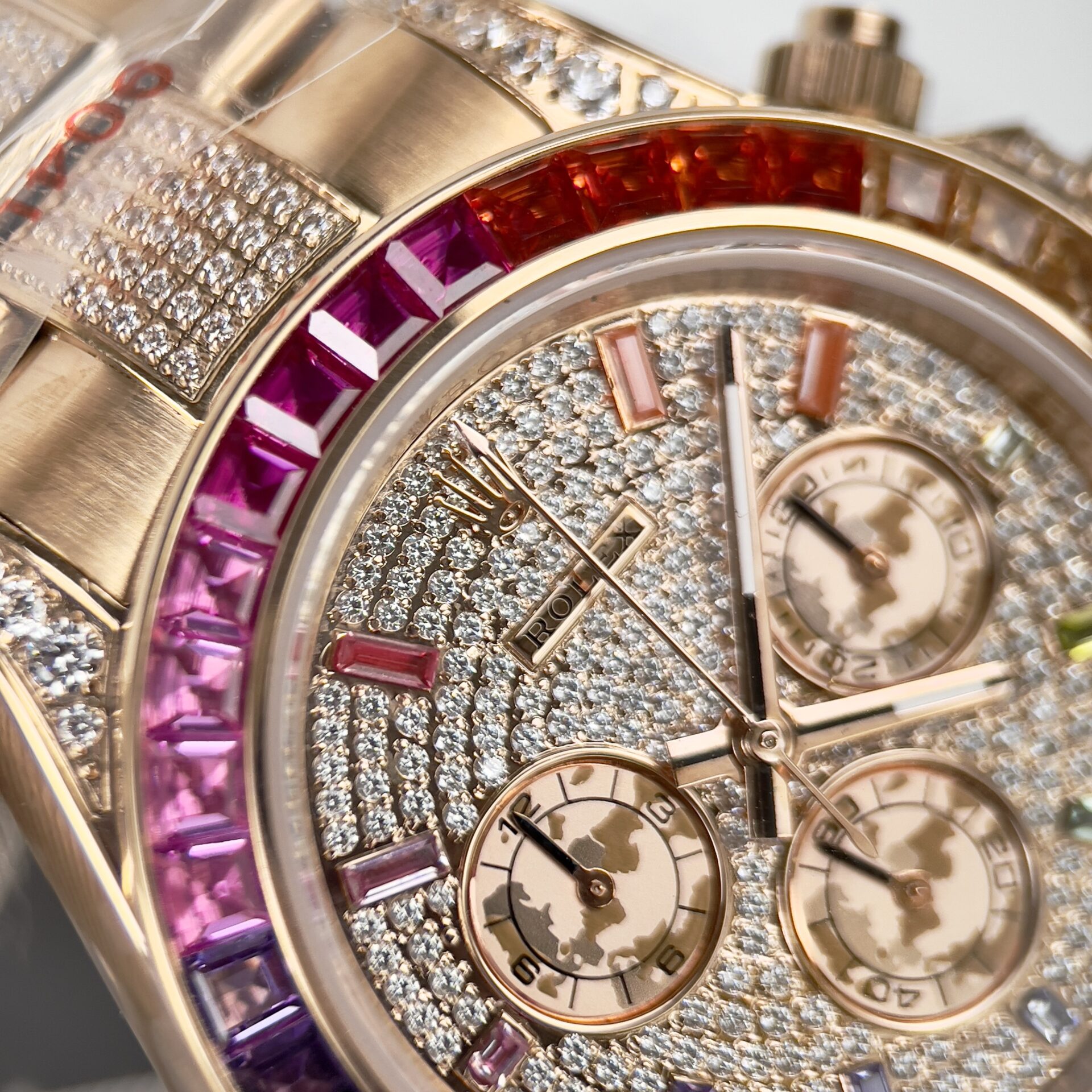 Rolex Daytona Rainbow Best Replica Watch Full Diamond 40mm - Top club