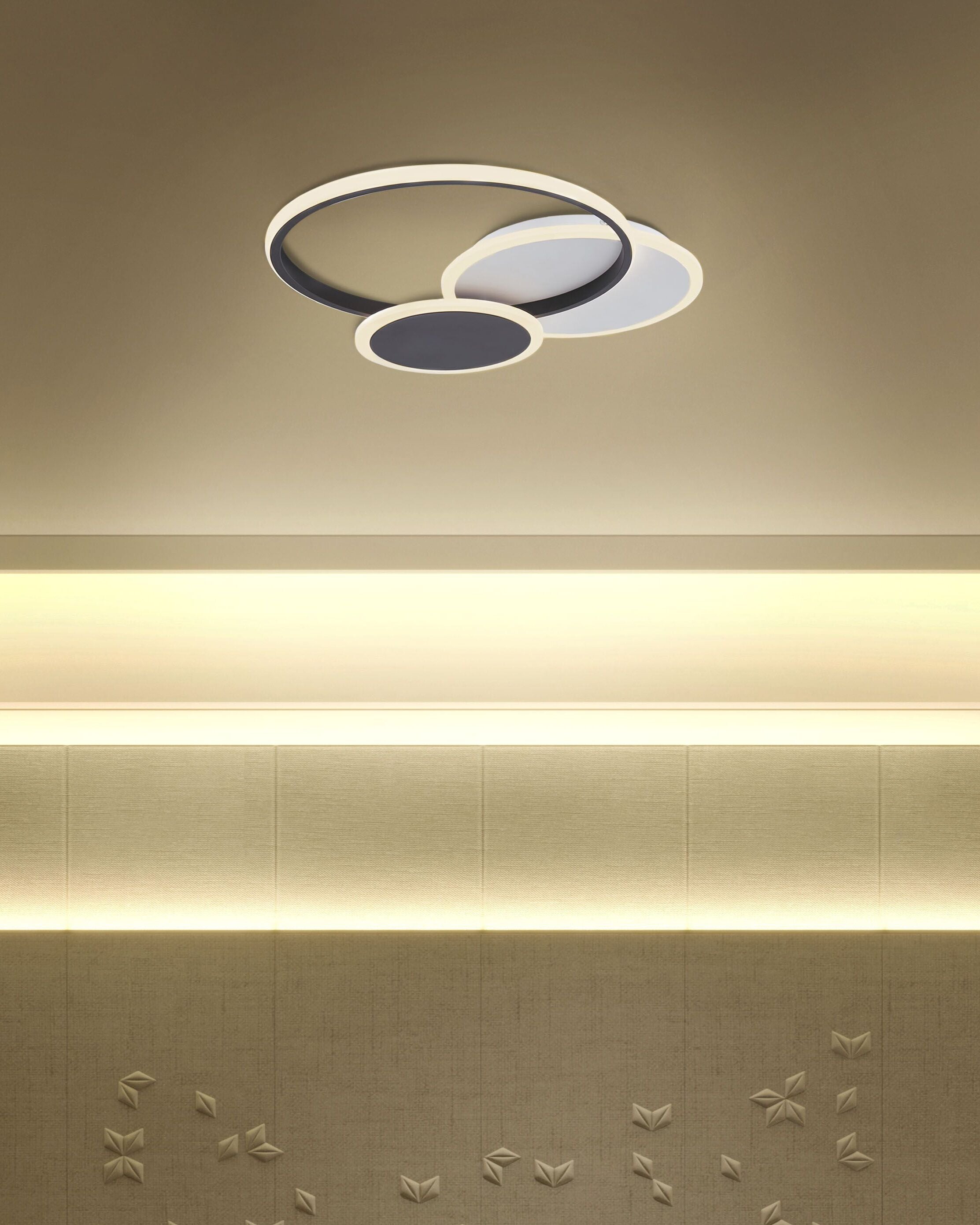 LED Ceiling Lamp ZAMI Metal Black