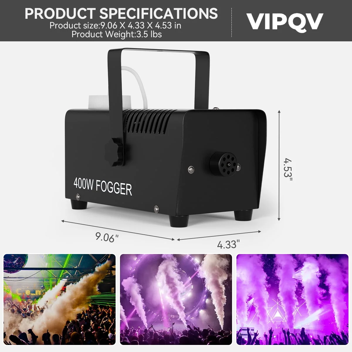 Fog Machine, Smoke Machine with Wireless Remote Control, Auto Mode 6000CFM Fog, Perfect for Wedding, Halloween, Party and Stage Effect - Image 4 Fog Machine, Smoke Machine with Wireless Remote Control, Auto Mode 6000CFM Fog, Perfect for Wedding, Halloween, Party and Stage Effect - Image 4