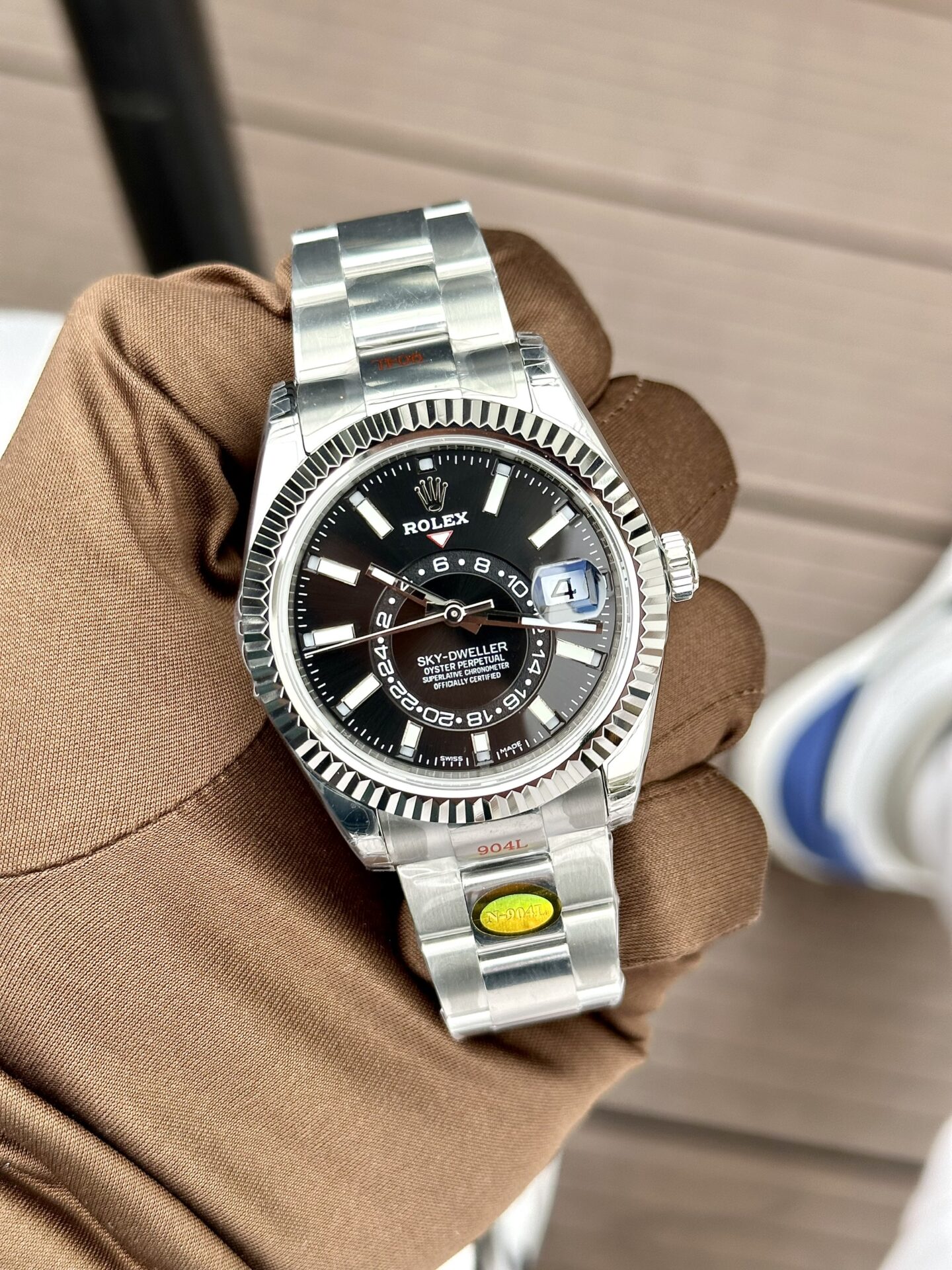 Rolex Sky-Dweller Replica 1:1 Watch Black Dial Silver N Factory 41mm Watch - Elite Watch Atelier
