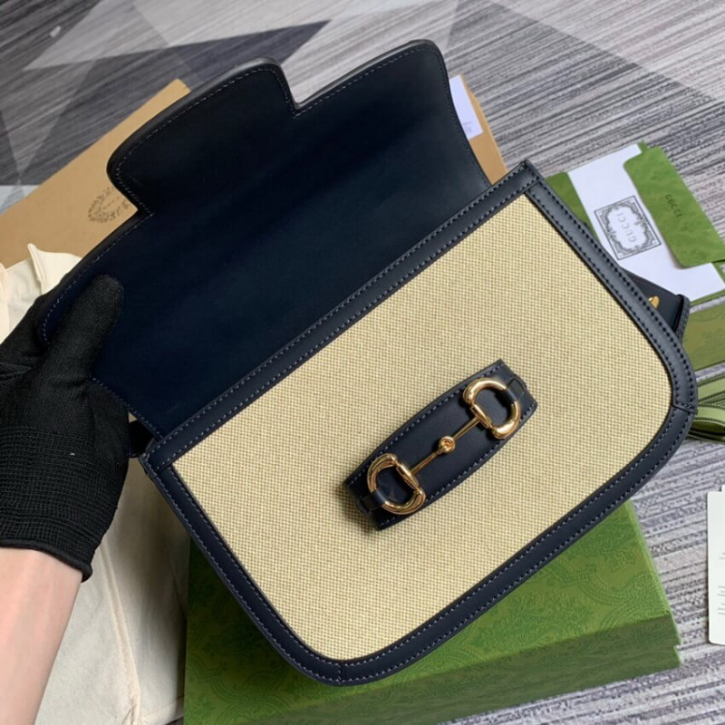 Replica Gucci Horsebit 1955 Small Bag 602204 In Beige Canvas1:1High-quality replica