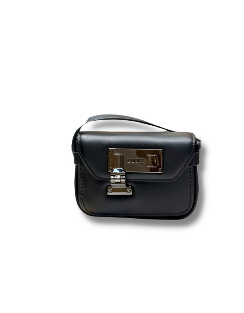 Lock Messenger Pouch Black/Beige For Women 4.5in/11cm1:1High-quality replica