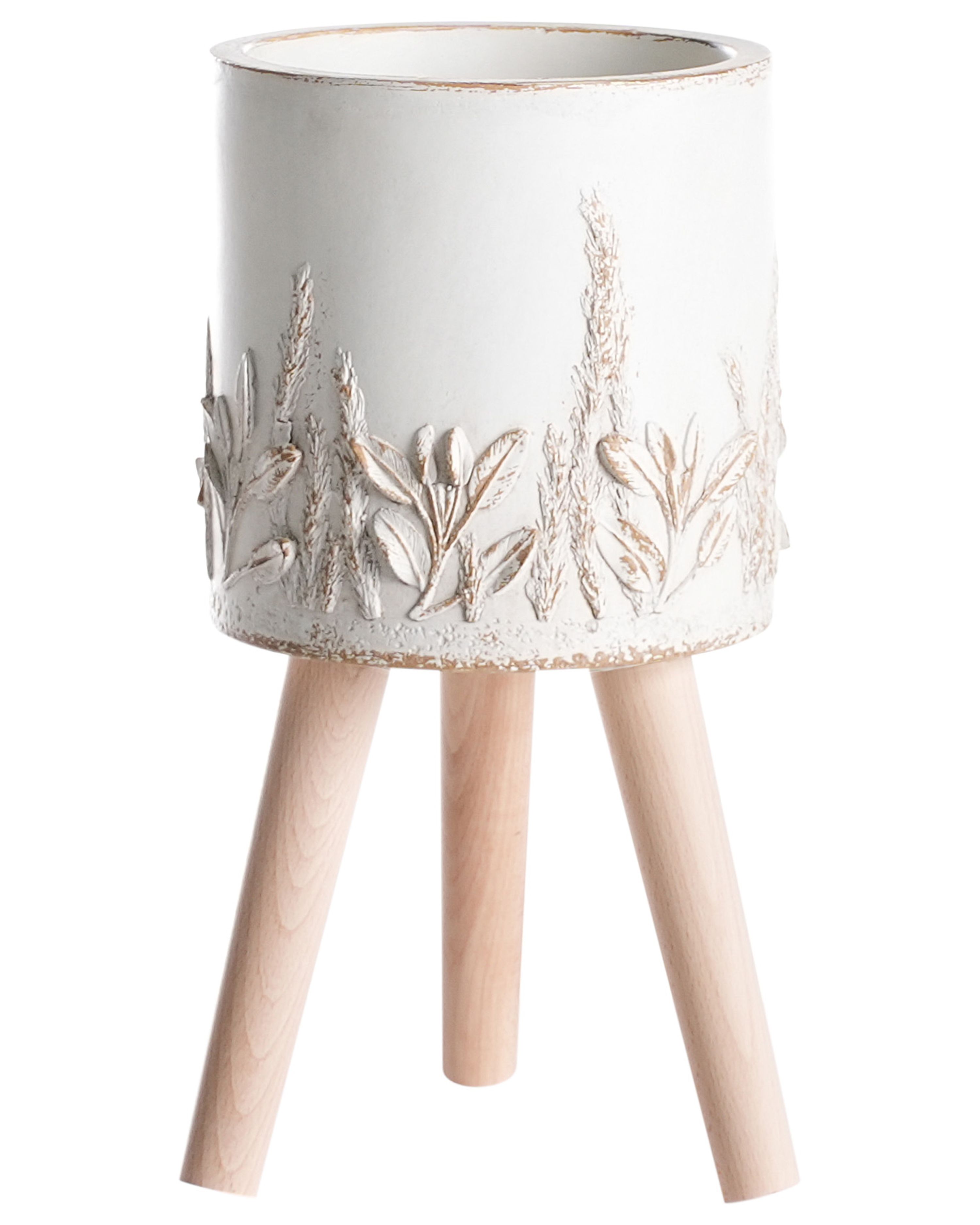 Elevated Plant Pot PREWEZA 23 cm Off-White