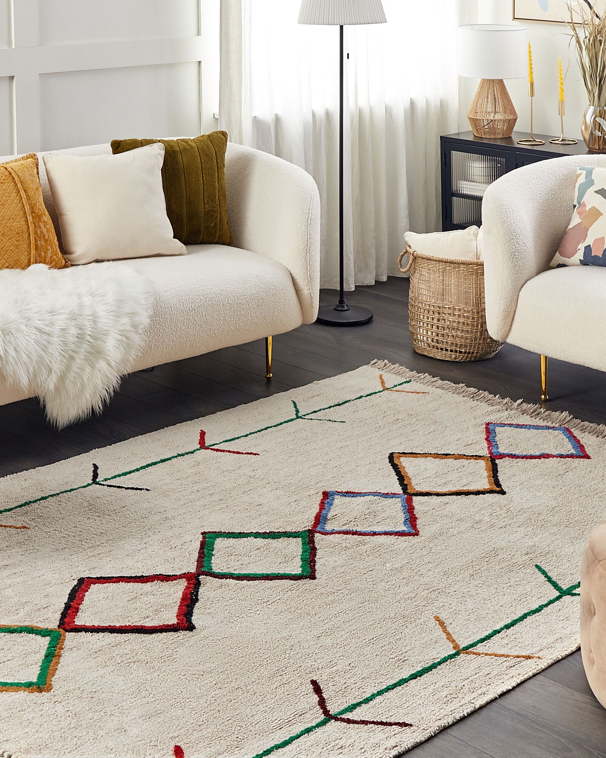 Rug CETMI Beige 160 x 230 cm Cotton