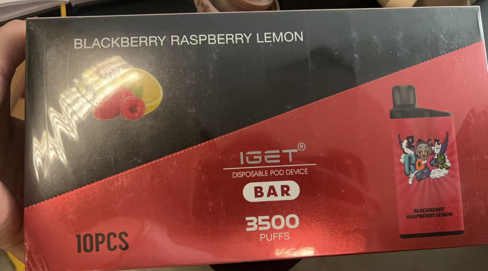 IGET Bar 3500 Puffs （BLACKBERRY RASPBERRY LEMON）
