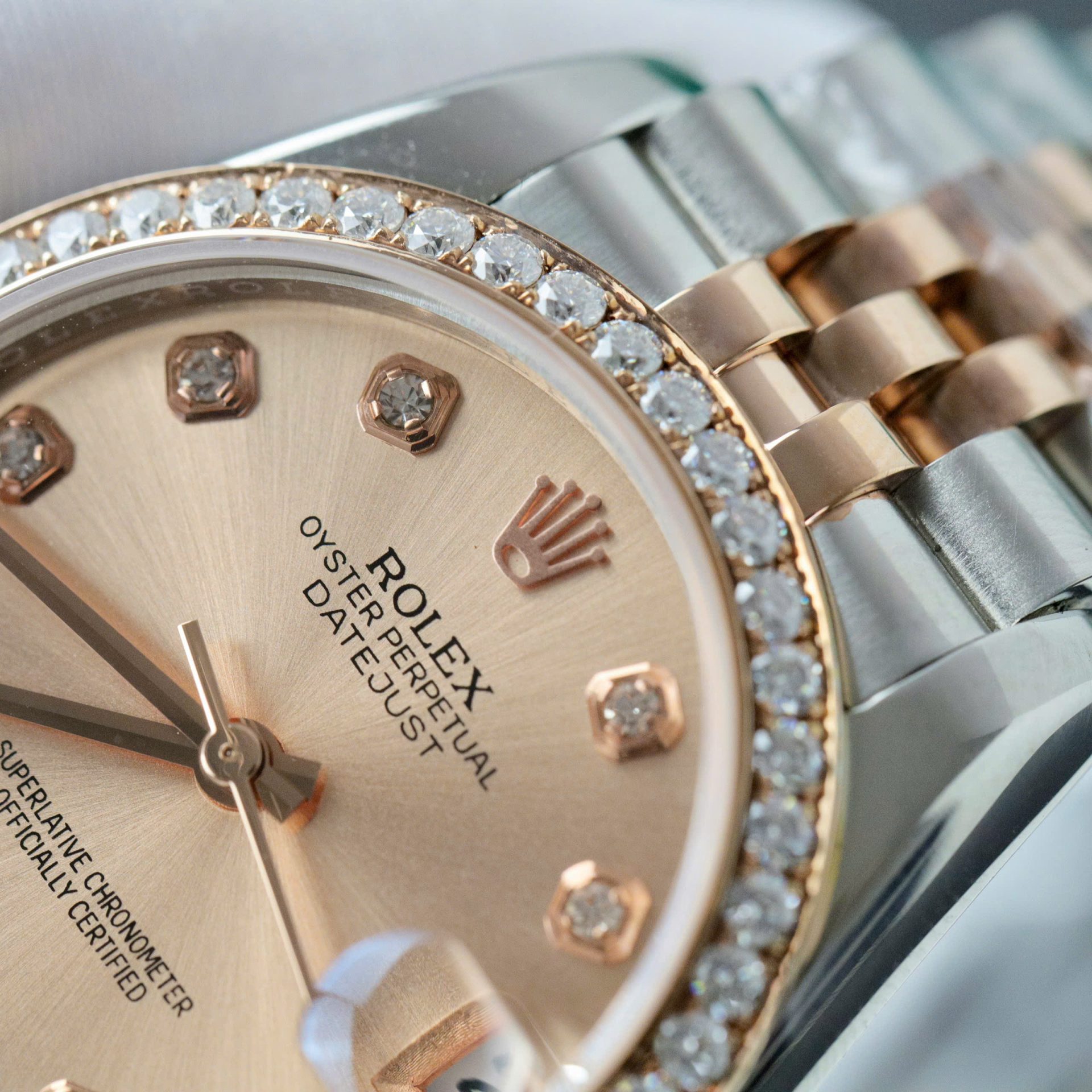 Rolex DateJust Replica Watch Custom Moissanite Diamonds Hong Kong 31mm - Top club